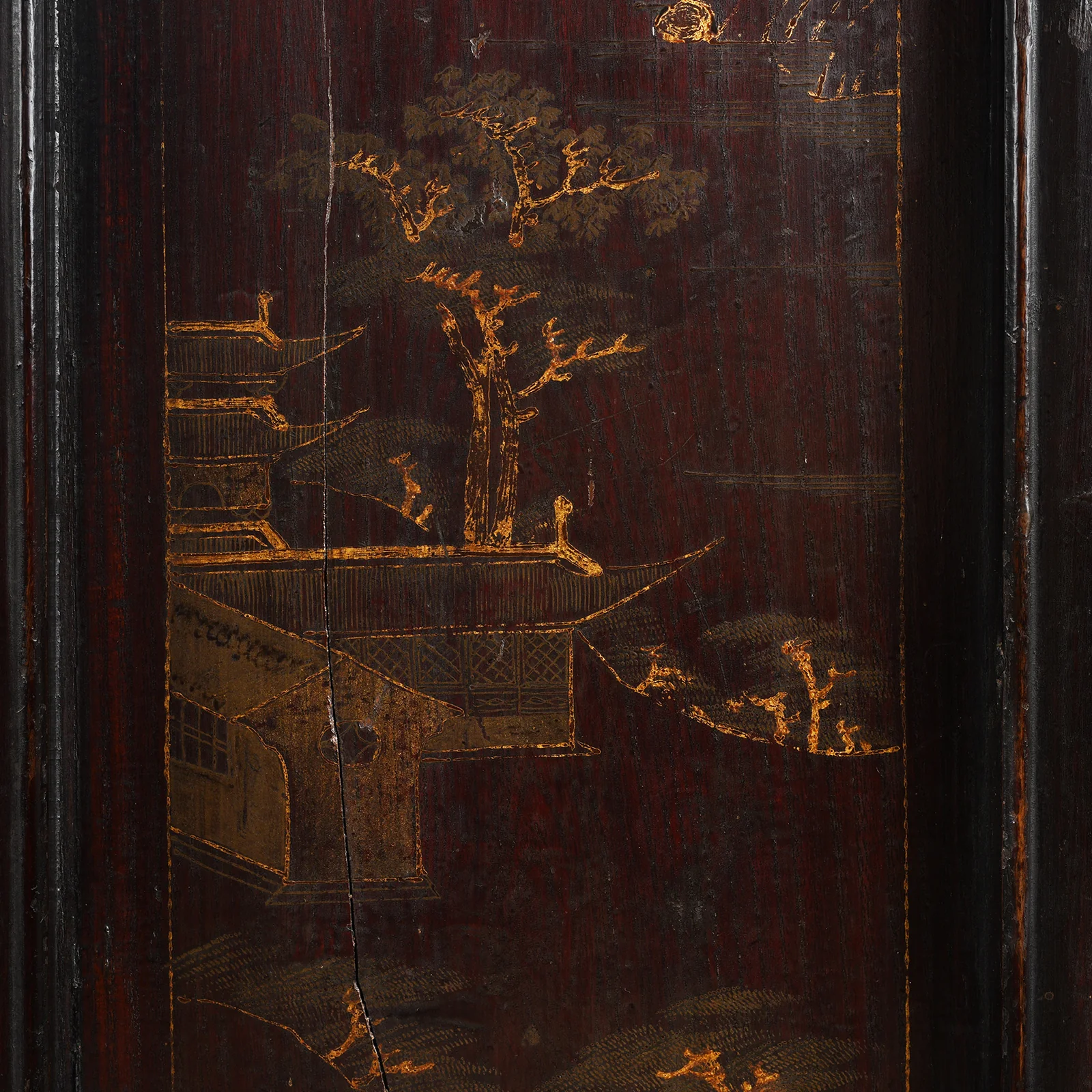 Chinese Black Lacquer Wedding Cabinet From Shanxi  - 19th Century - Image 12