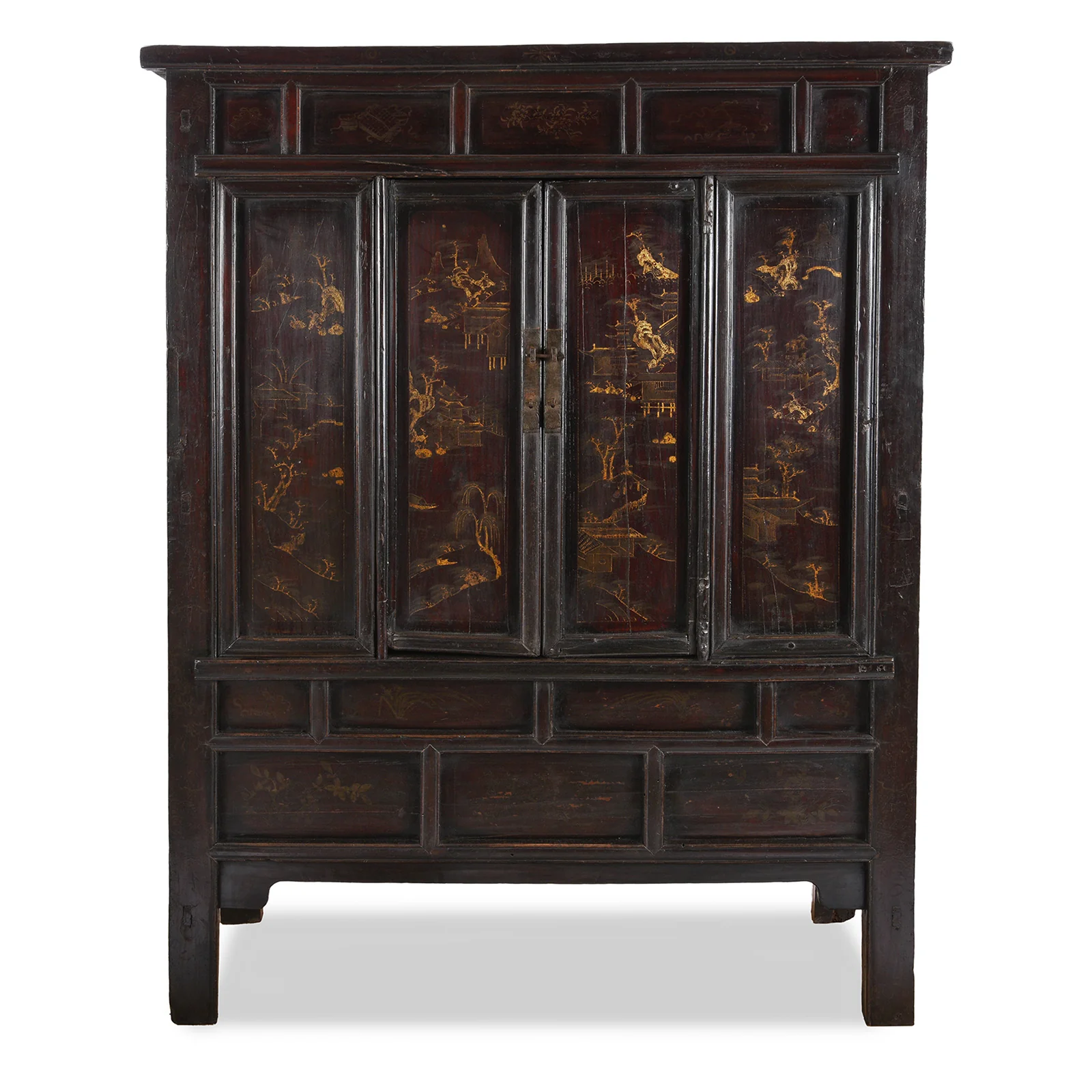 Chinese Black Lacquer Wedding Cabinet From Shanxi  - 19th Century - Image 2