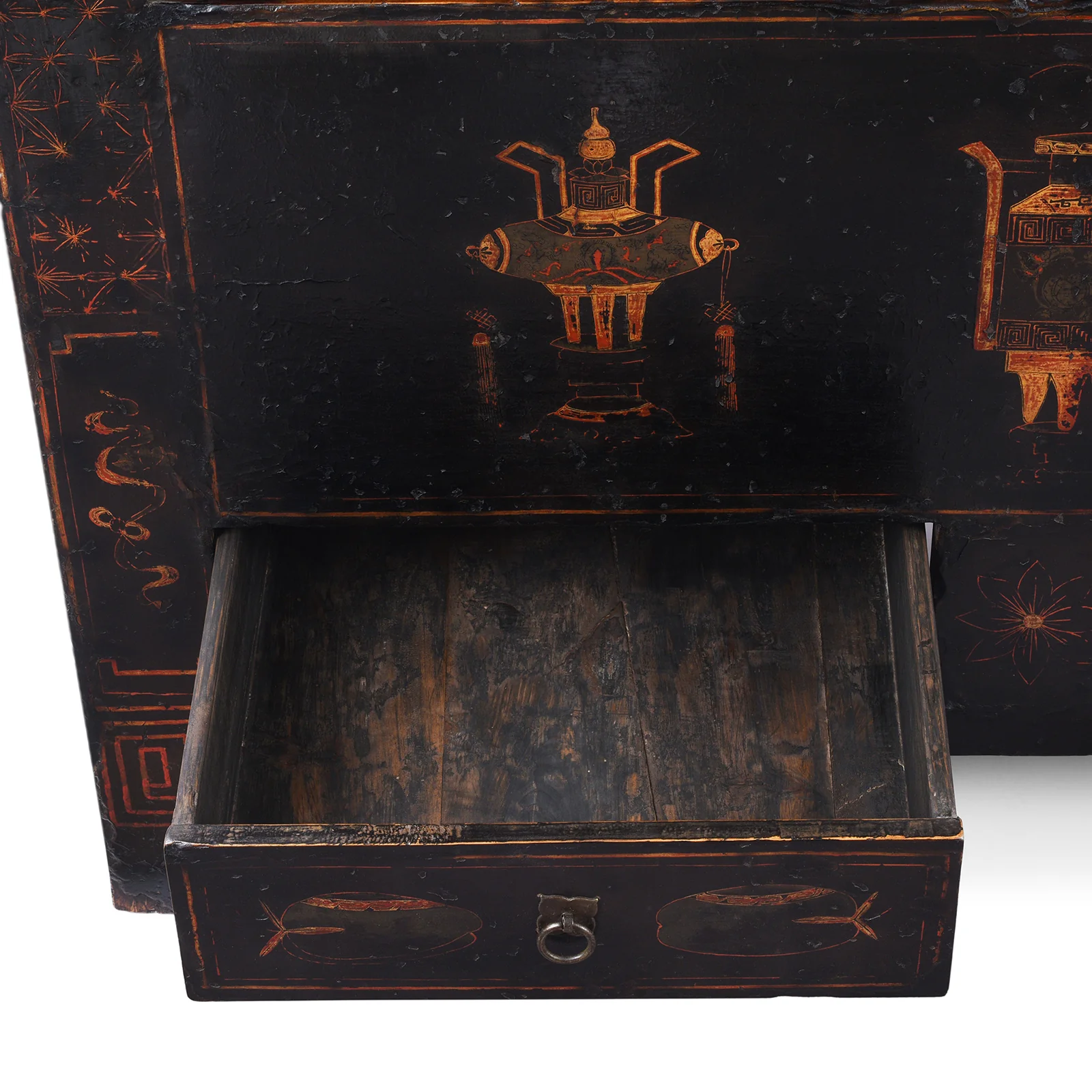 Black Lacquer Wedding Cabinet From Shanxi - 19th Century - Image 7
