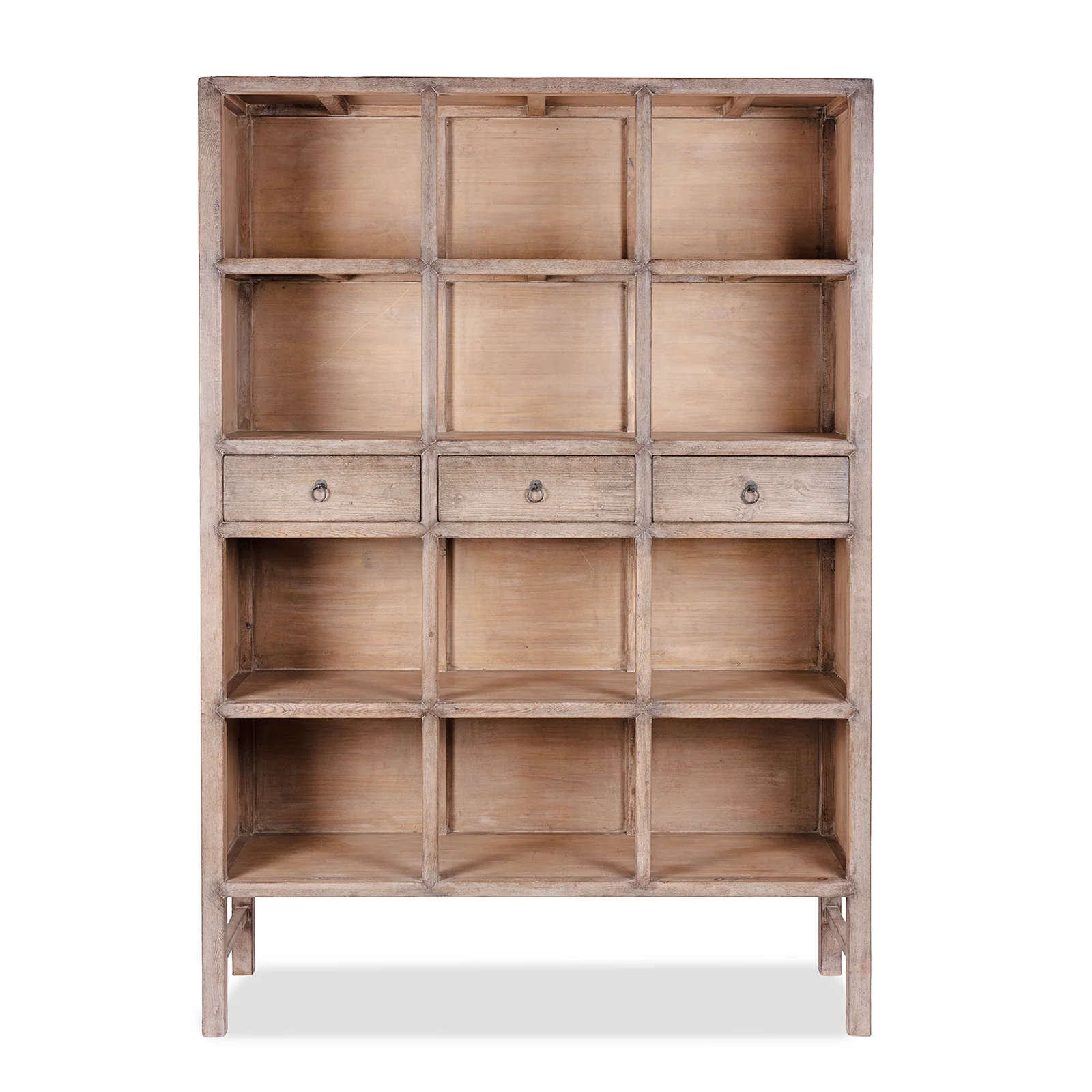Bleached Shelving Unit Made From Old Pine