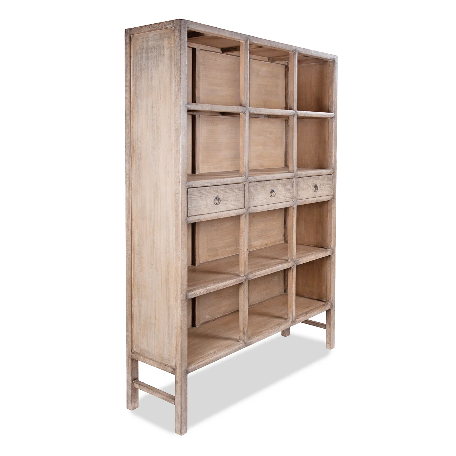 Bleached Shelving Unit Made From Old Pine - Image 3
