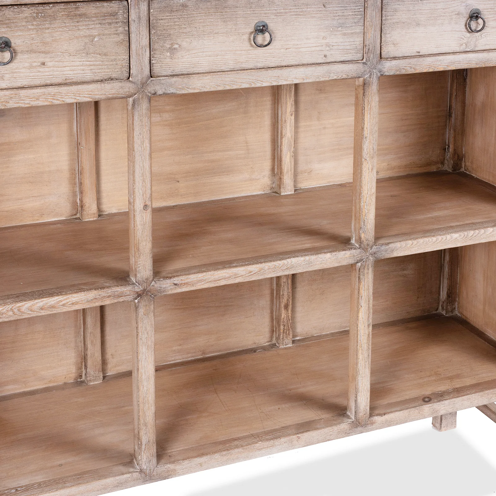 Bleached Shelving Unit Made From Old Pine - Image 5