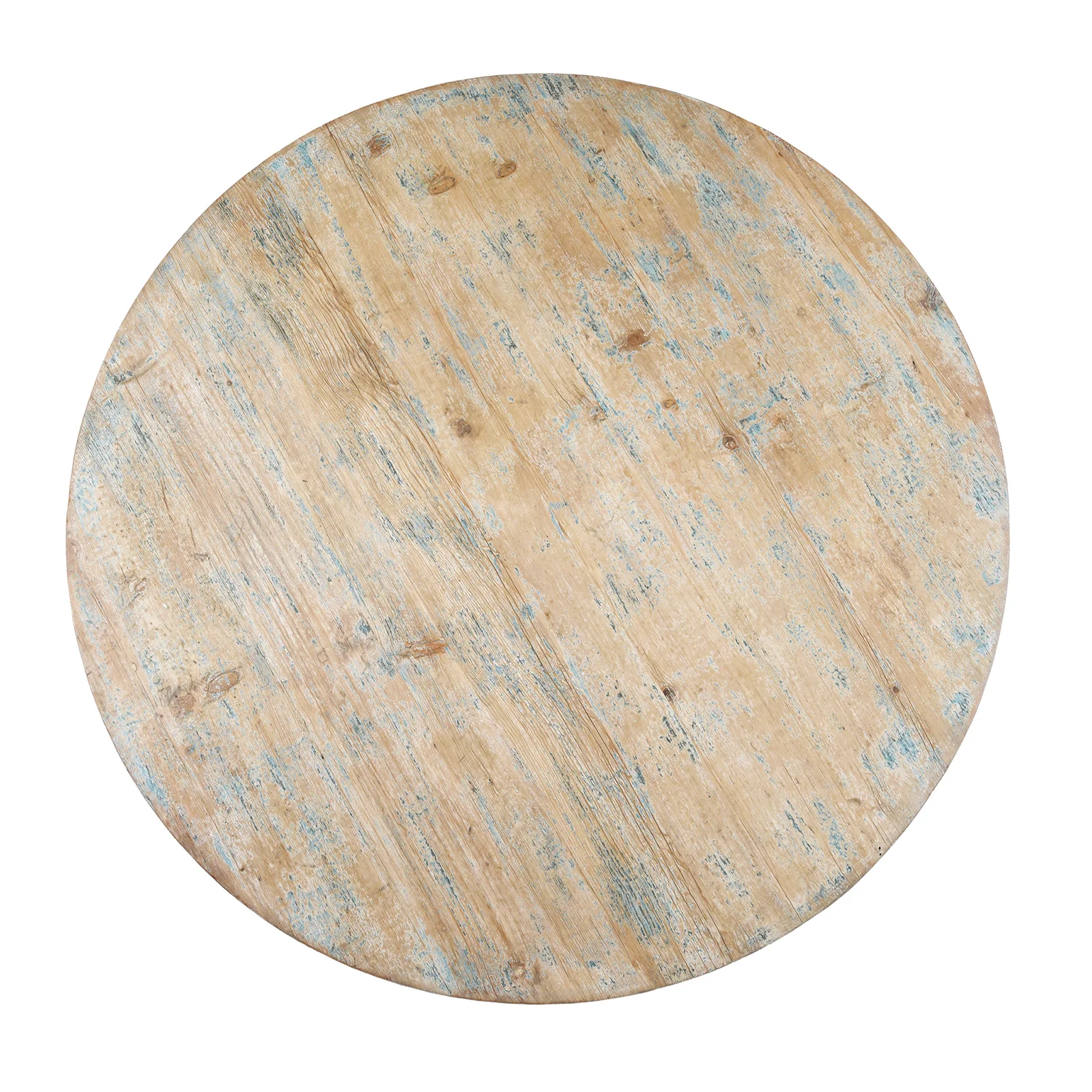 Round Pedestal Dining Table Made From Old Painted Pine - Image 2