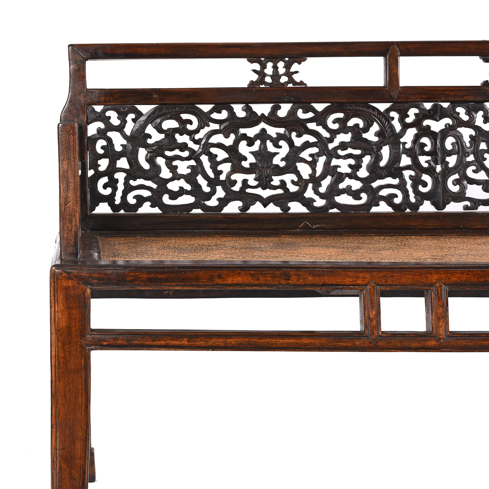 Chinese Caned Bench Qing Dynasty - Ca 1910 - Image 2
