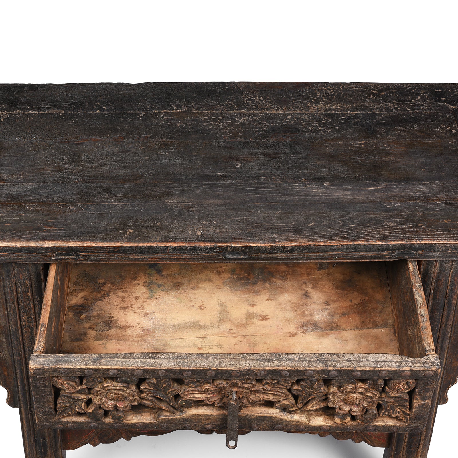 2 Drawer Elm Coffer Table From Shanxi Province - 18thC - Image 8