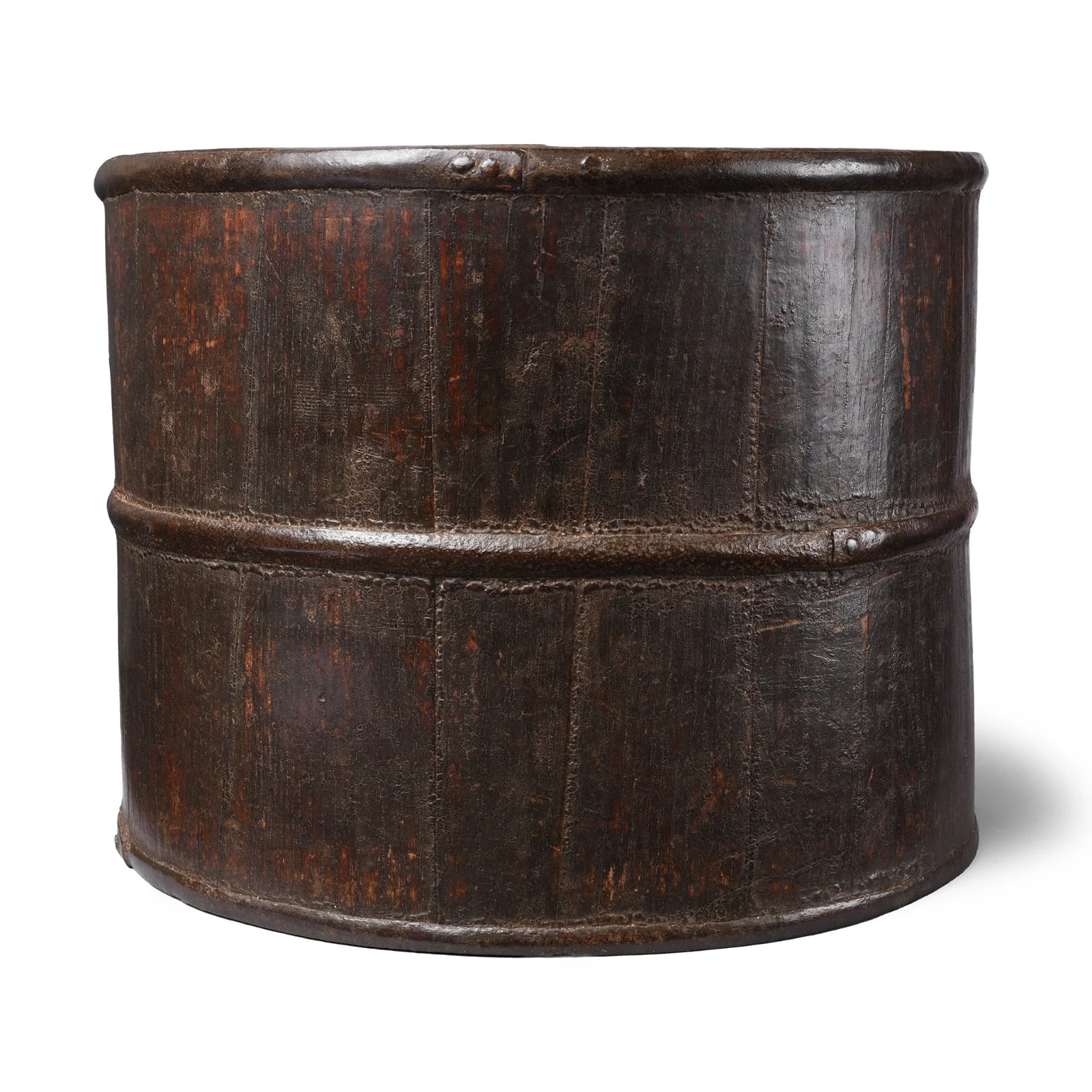 Iron Bound Chinese Dou Rice Measure - Ca 1910 - Image 3