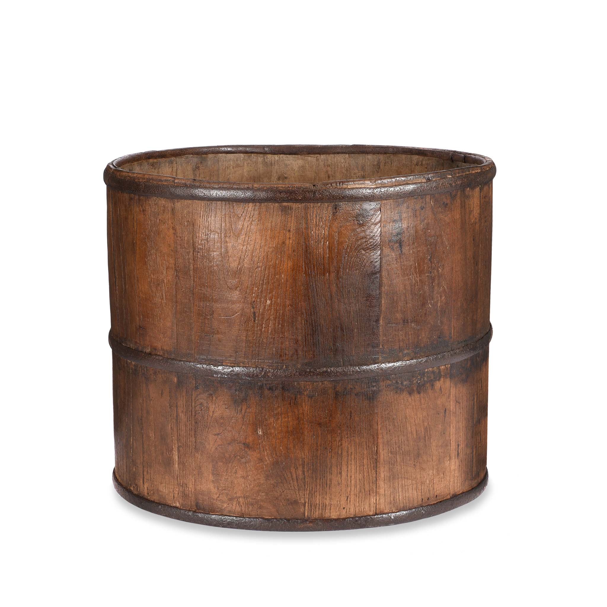 Vintage Chinese Elm Grain Measure - Image 3