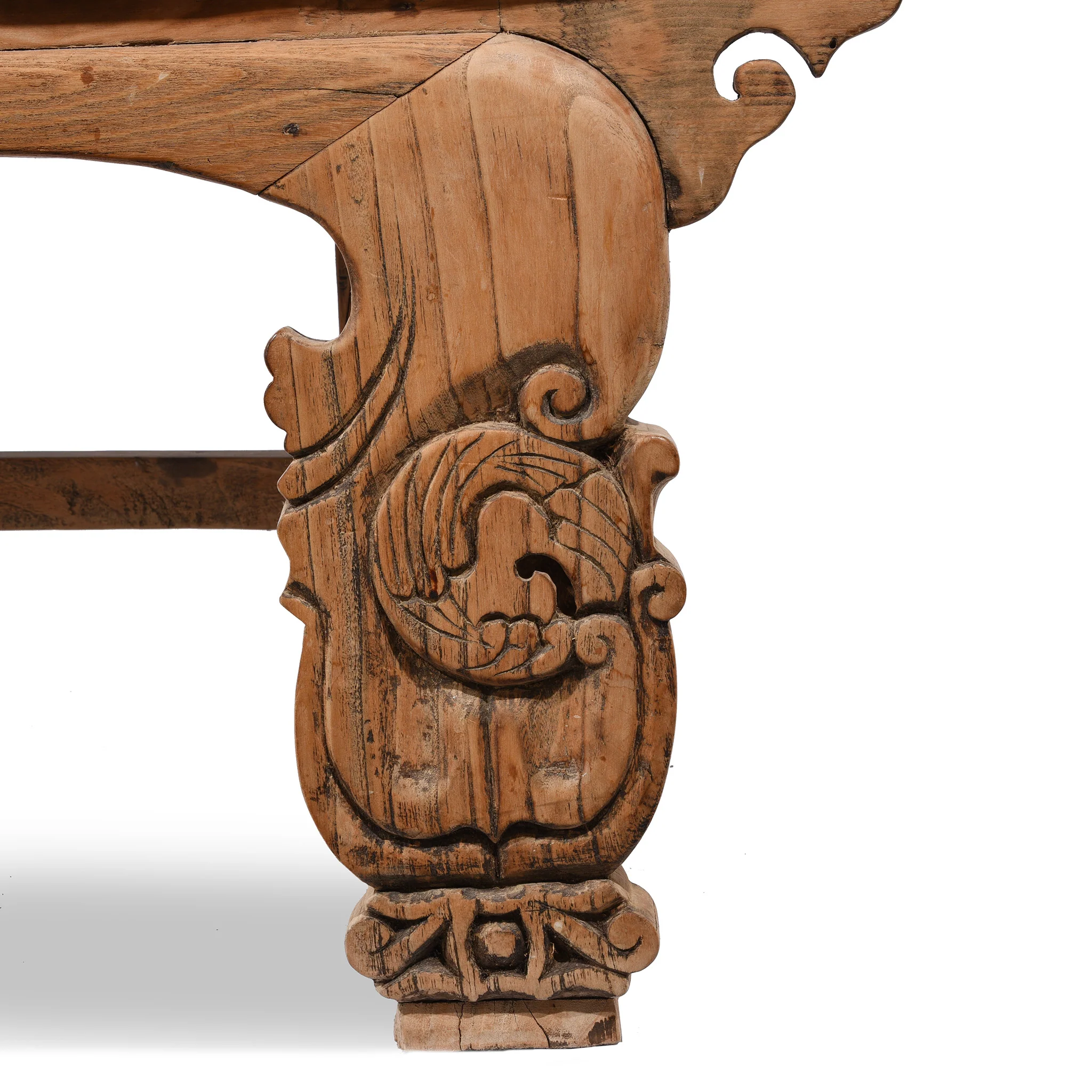 Chinese Elm & Poplar Opera Bench - Late 19thC - Image 4