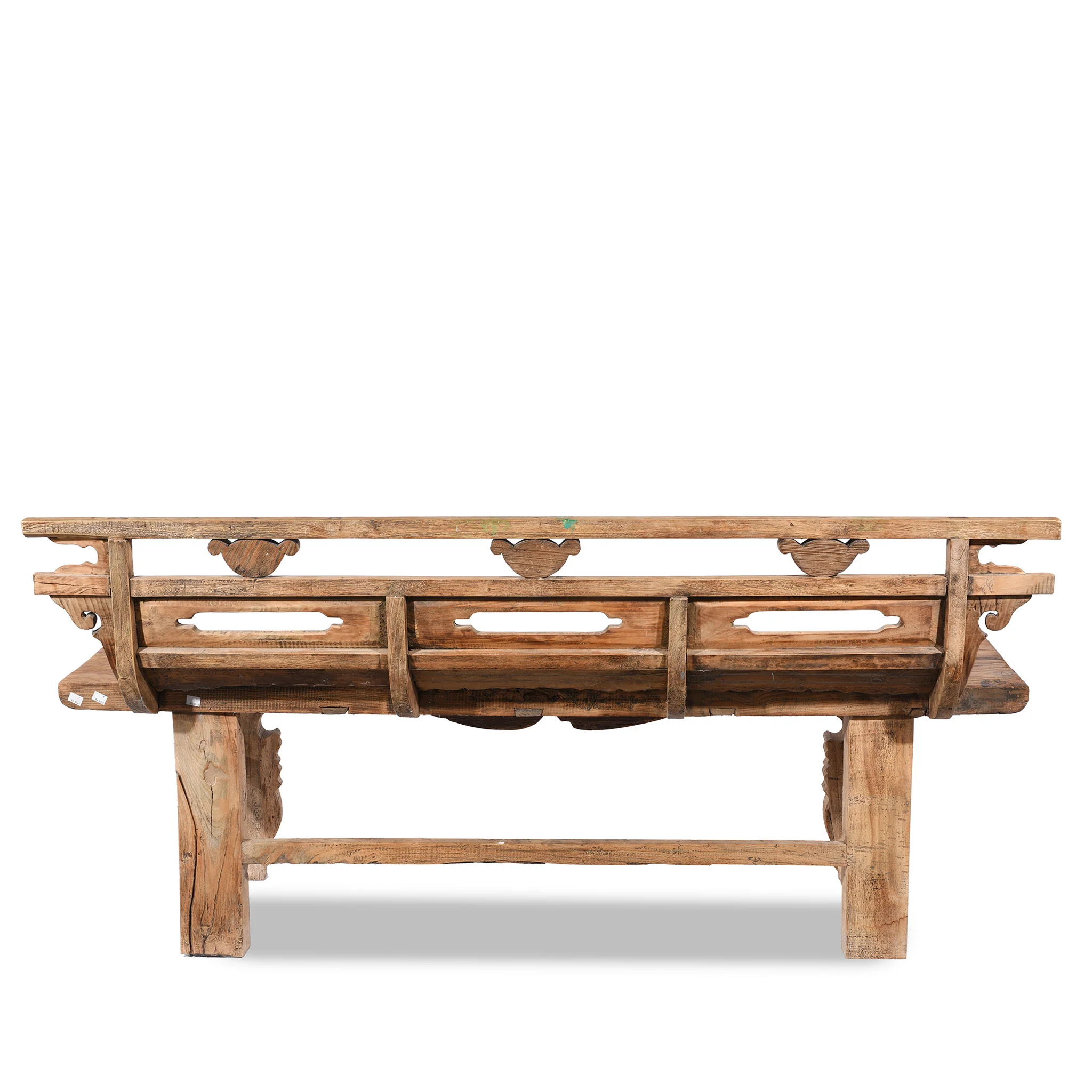 Chinese Elm & Poplar Opera Bench - Late 19thC - Image 8