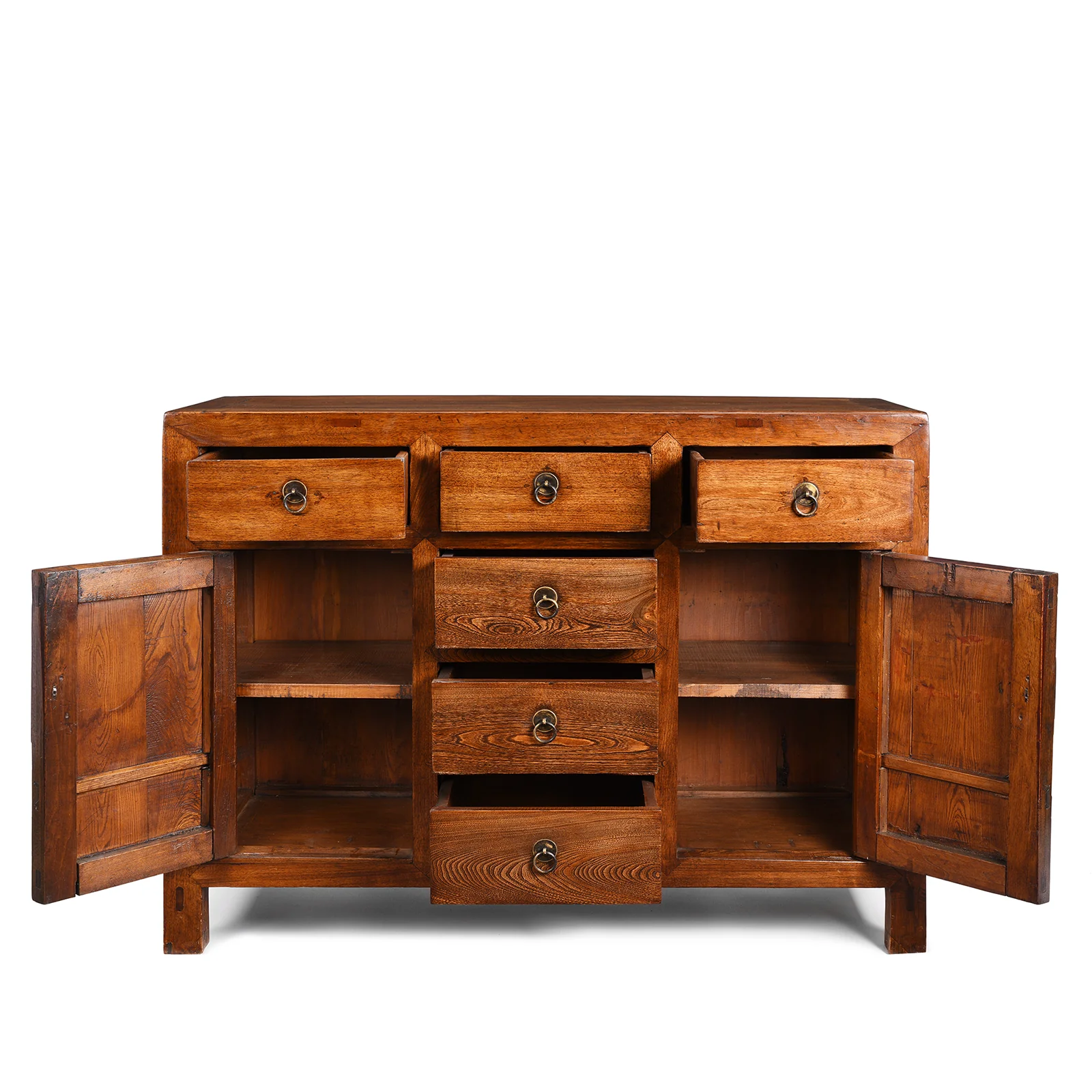 Chinese Sideboard Made From Reclaimed Elm & Poplar - Image 3