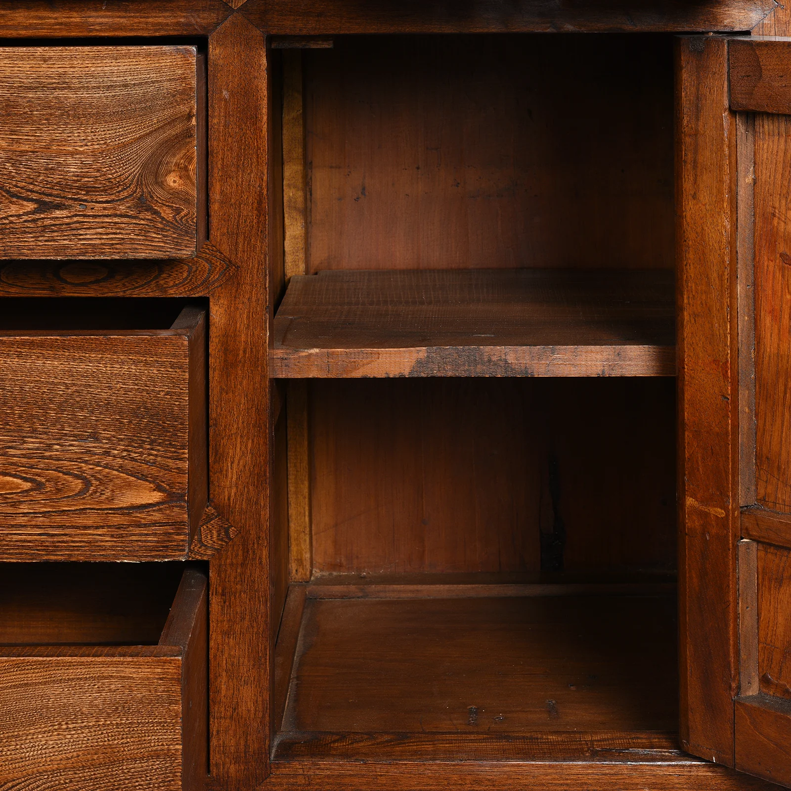 Chinese Sideboard Made From Reclaimed Elm & Poplar - Image 5