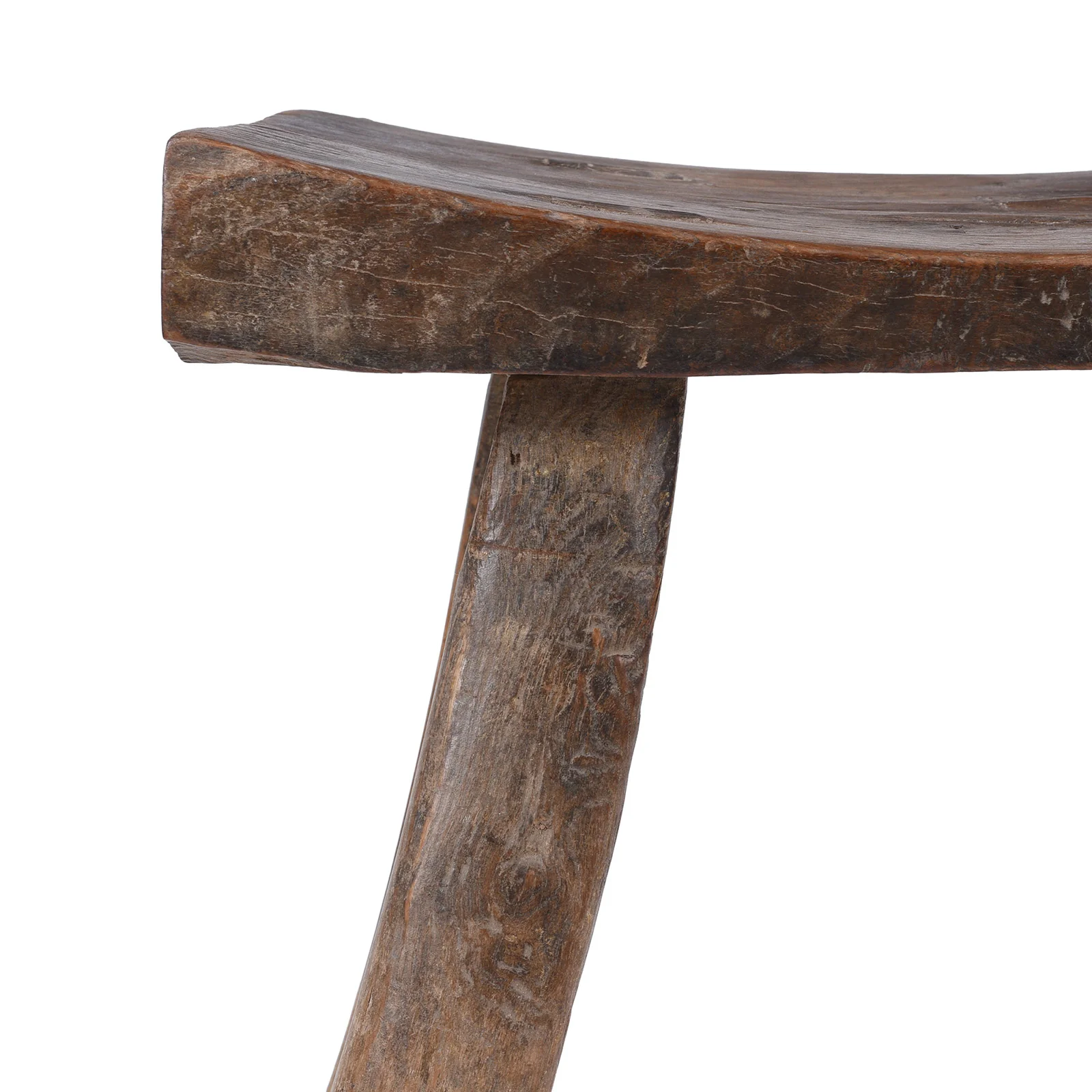 Low Elm Saddle Stool From Shanxi - 19th Century - Image 4