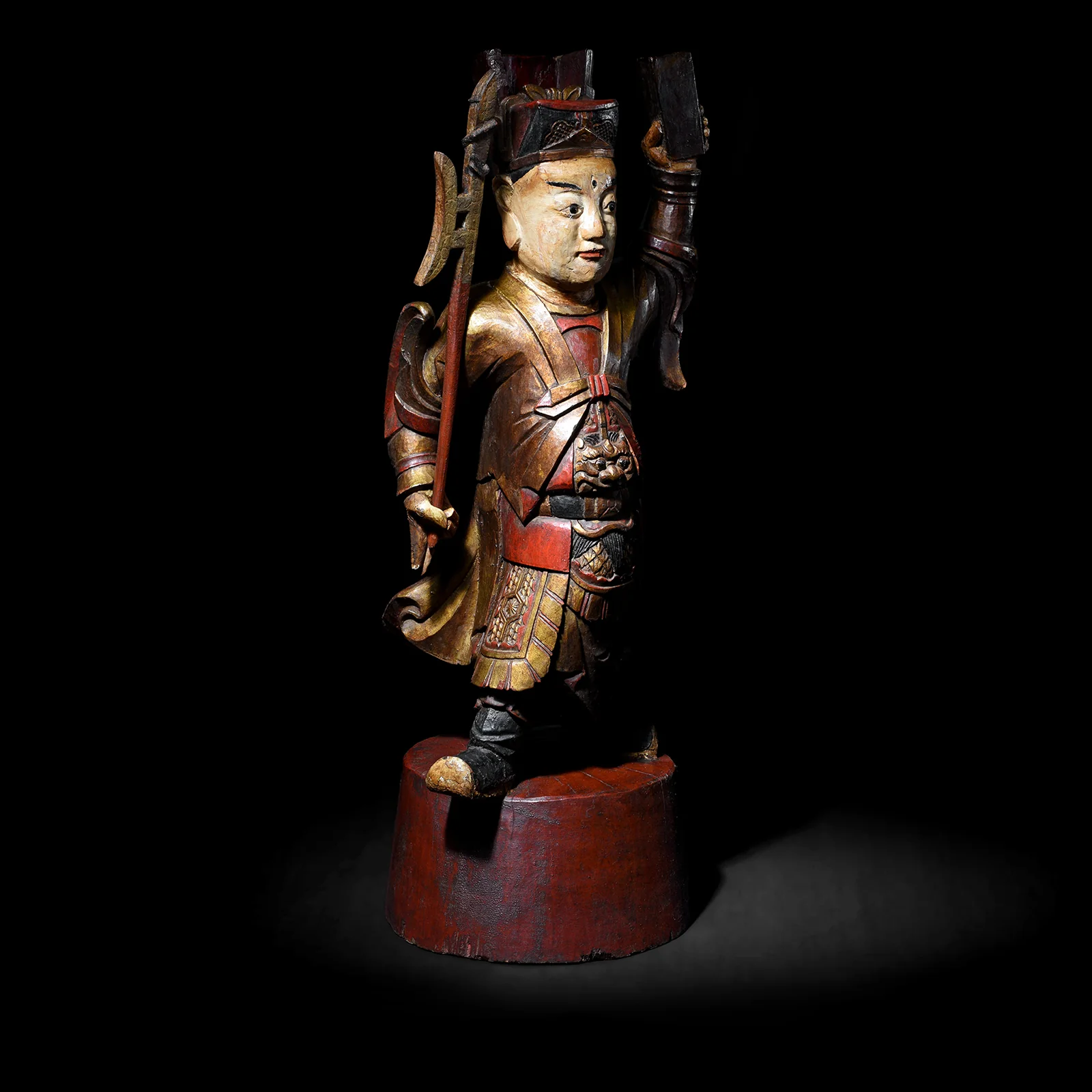 Chinese Erlang Shen Taoist Statue  - 19th Century - Image 3