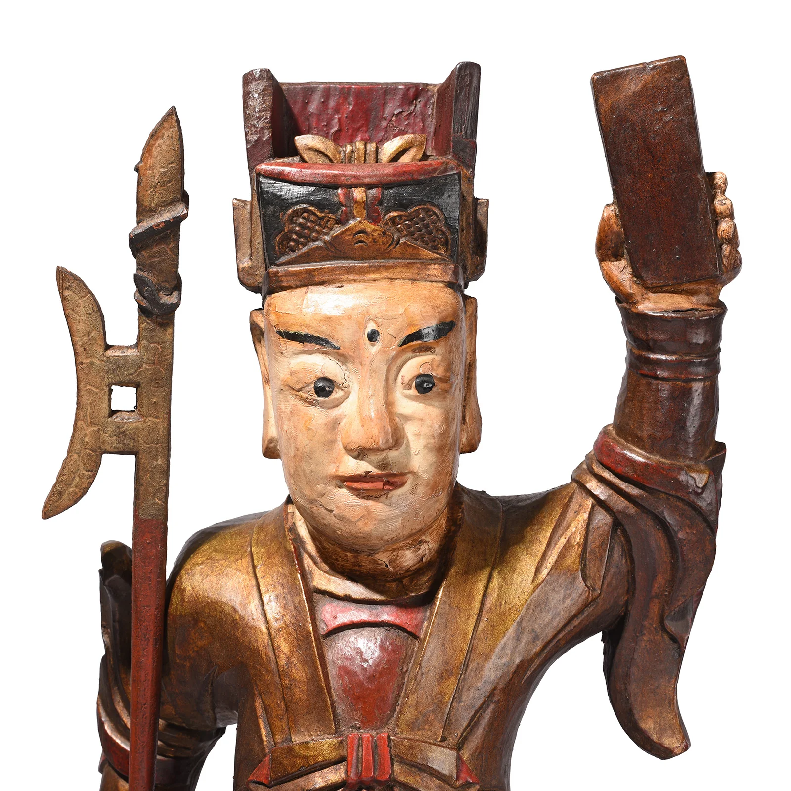 Chinese Erlang Shen Taoist Statue  - 19th Century - Image 4