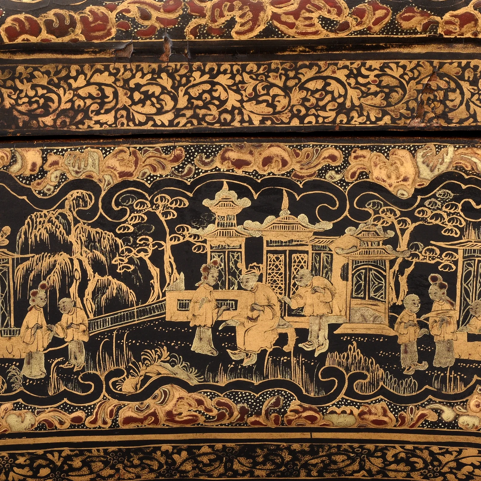 Chinese Export Black Lacquer Jewellery Box - Early 19th Century - Image 12