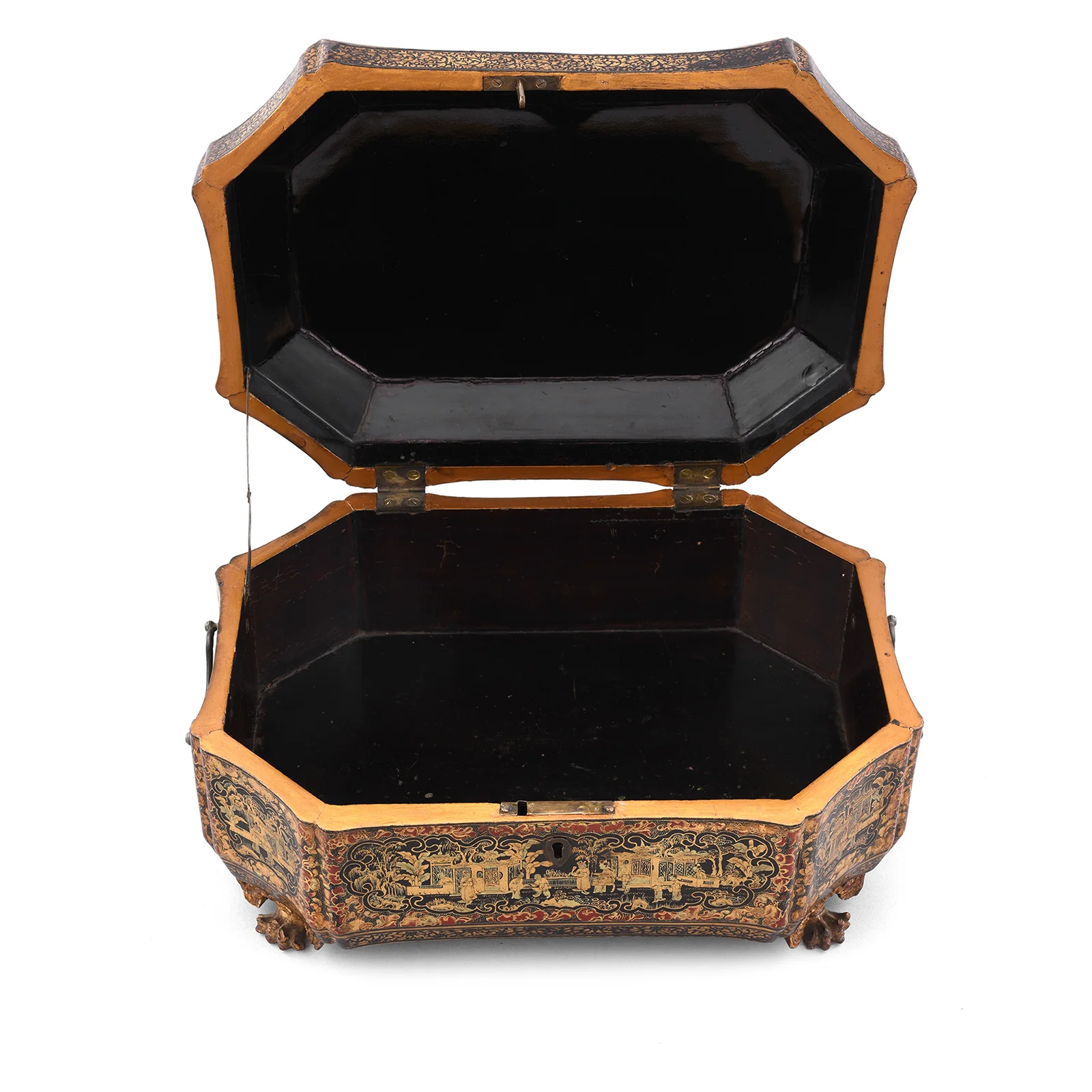 Chinese Export Black Lacquer Jewellery Box - Early 19th Century - Image 4