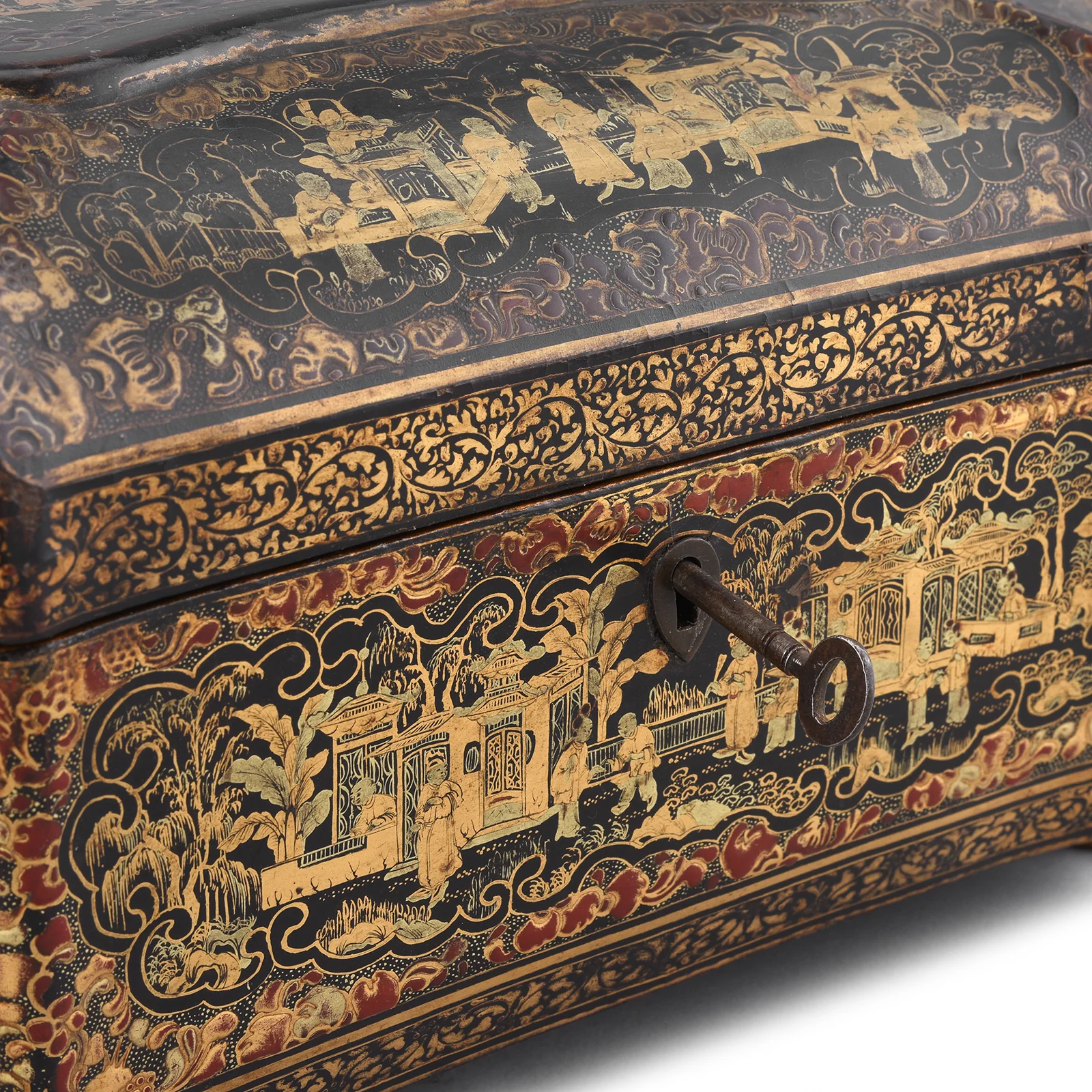 Chinese Export Black Lacquer Jewellery Box - Early 19th Century - Image 7