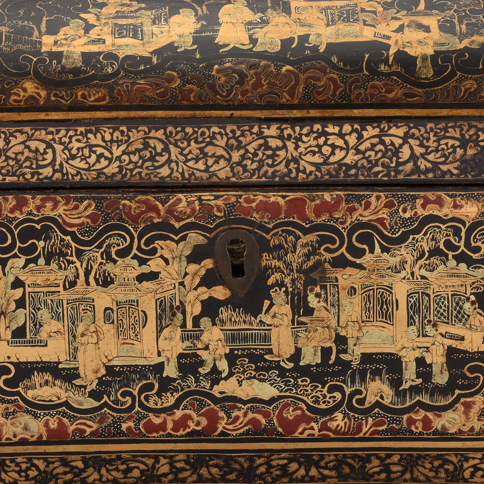 Chinese Export Black Lacquer Jewellery Box - Early 19th Century - Image 9