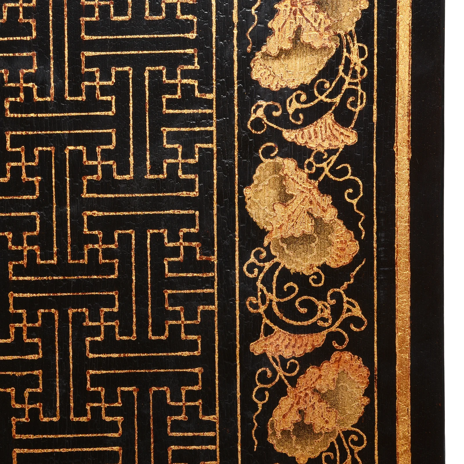 Chinese Black Lacquer Folding Screen - Ca 1980 - Image 12