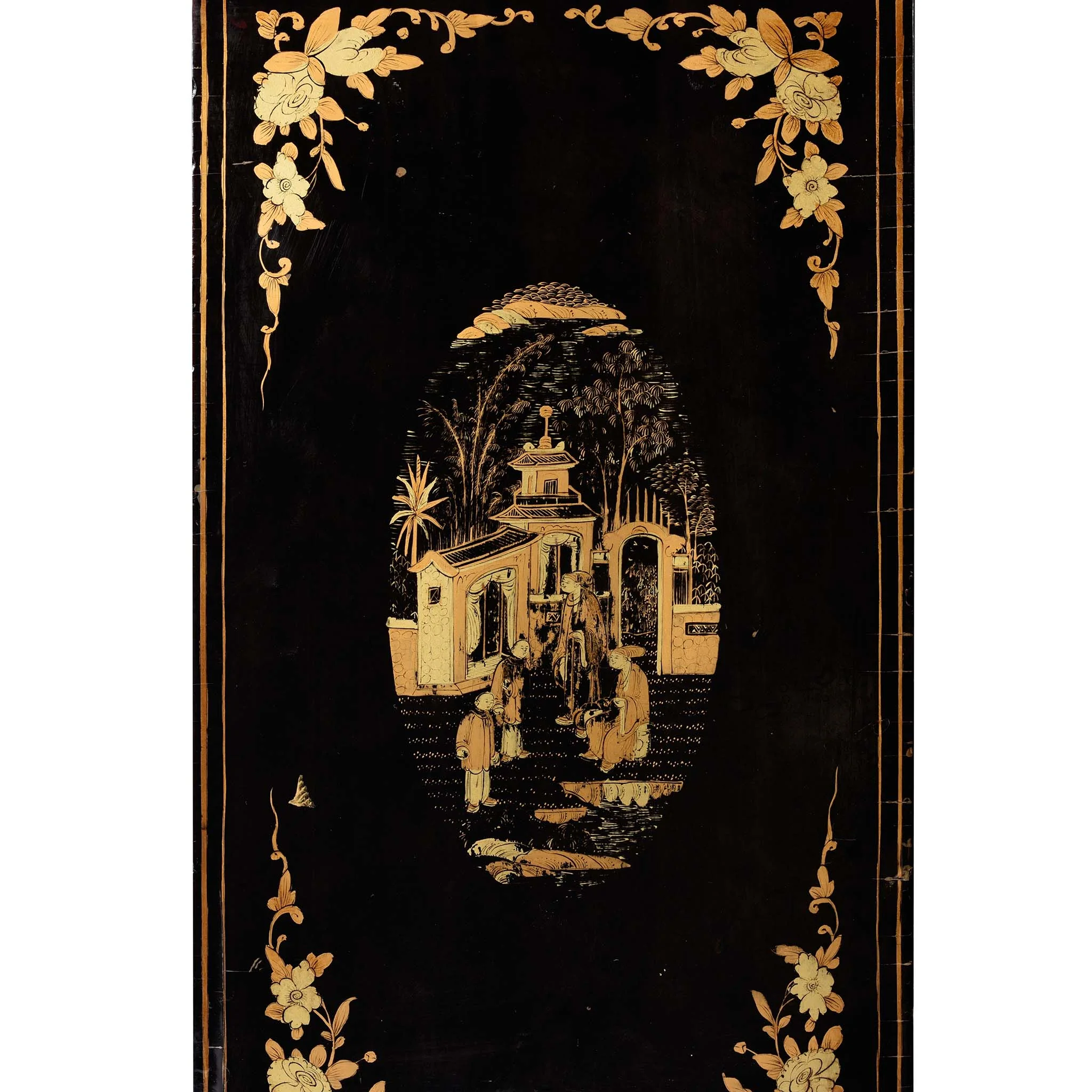 Gilt Black Lacquer Jewellery Cabinet - Early 19thC - Image 12