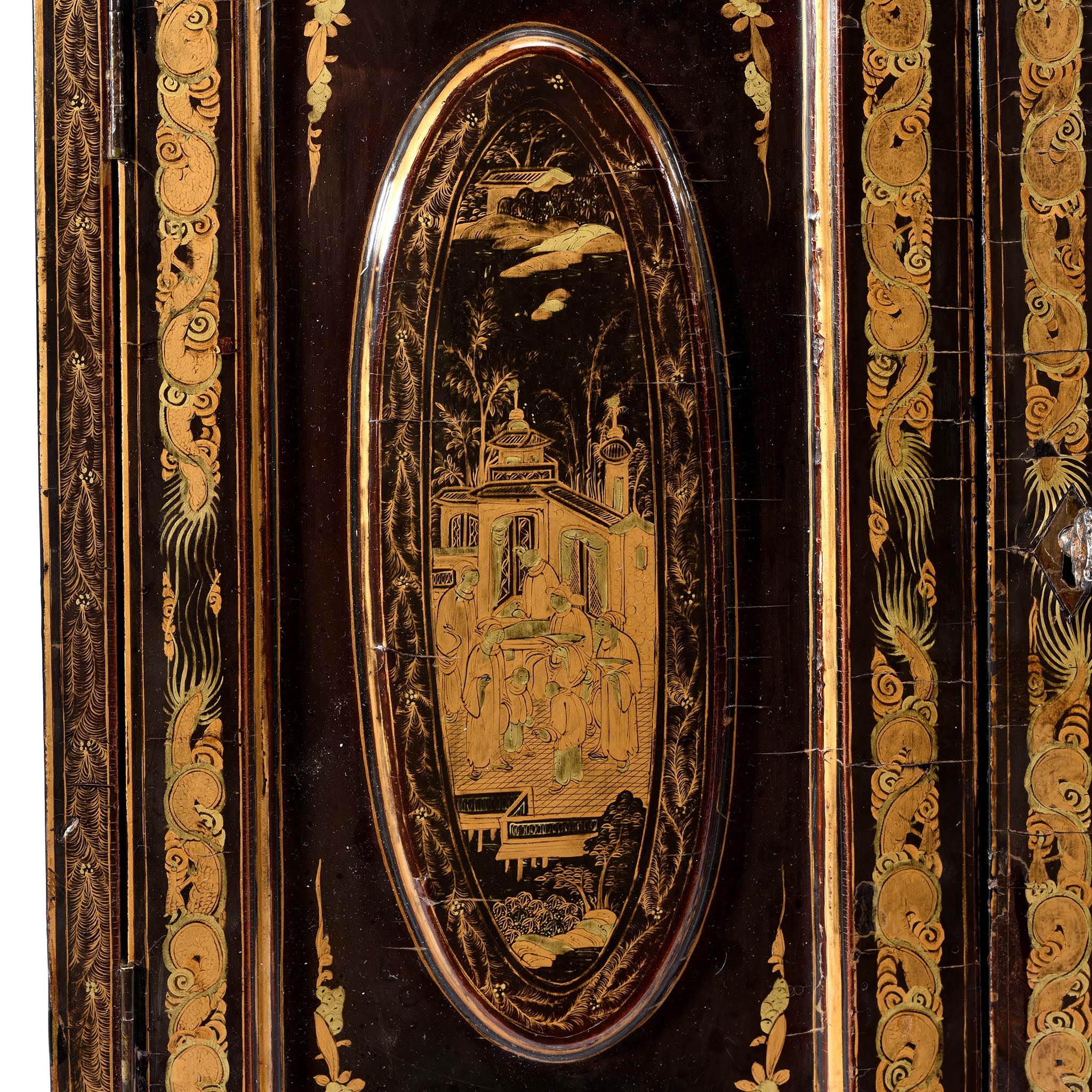 Gilt Black Lacquer Jewellery Cabinet - Early 19thC - Image 3