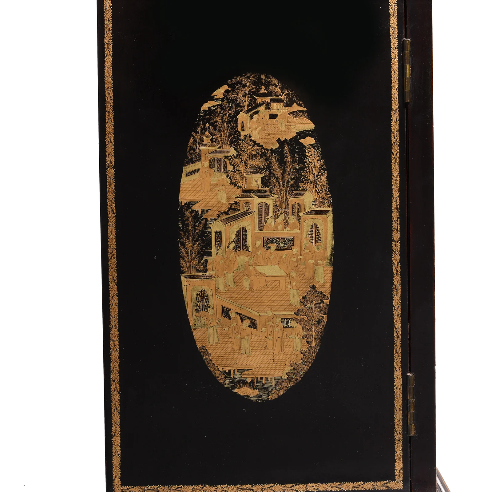Gilt Black Lacquer Chinese Export Jewellery Cabinet - Early 19thC - Image 11