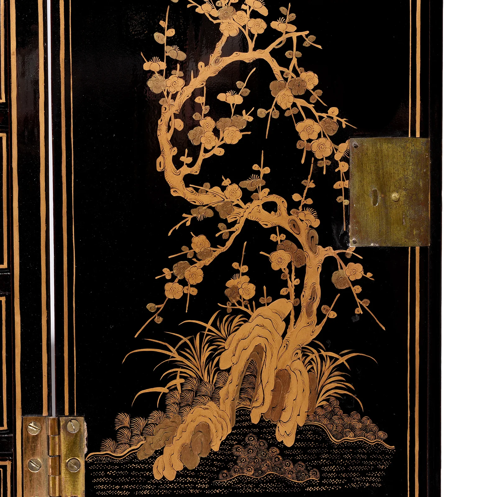 Gilt Black Lacquer Chinese Export Jewellery Cabinet - Early 19thC - Image 9