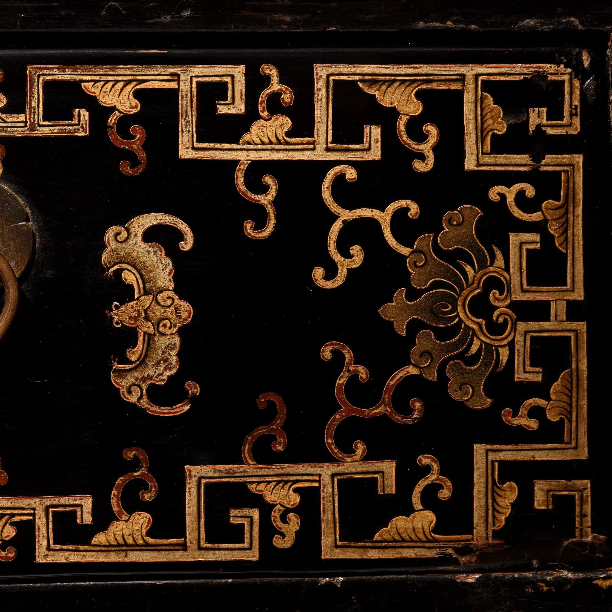 Chinese Export Gilt Black Lacquer Cabinet - Early 19thC - Image 3
