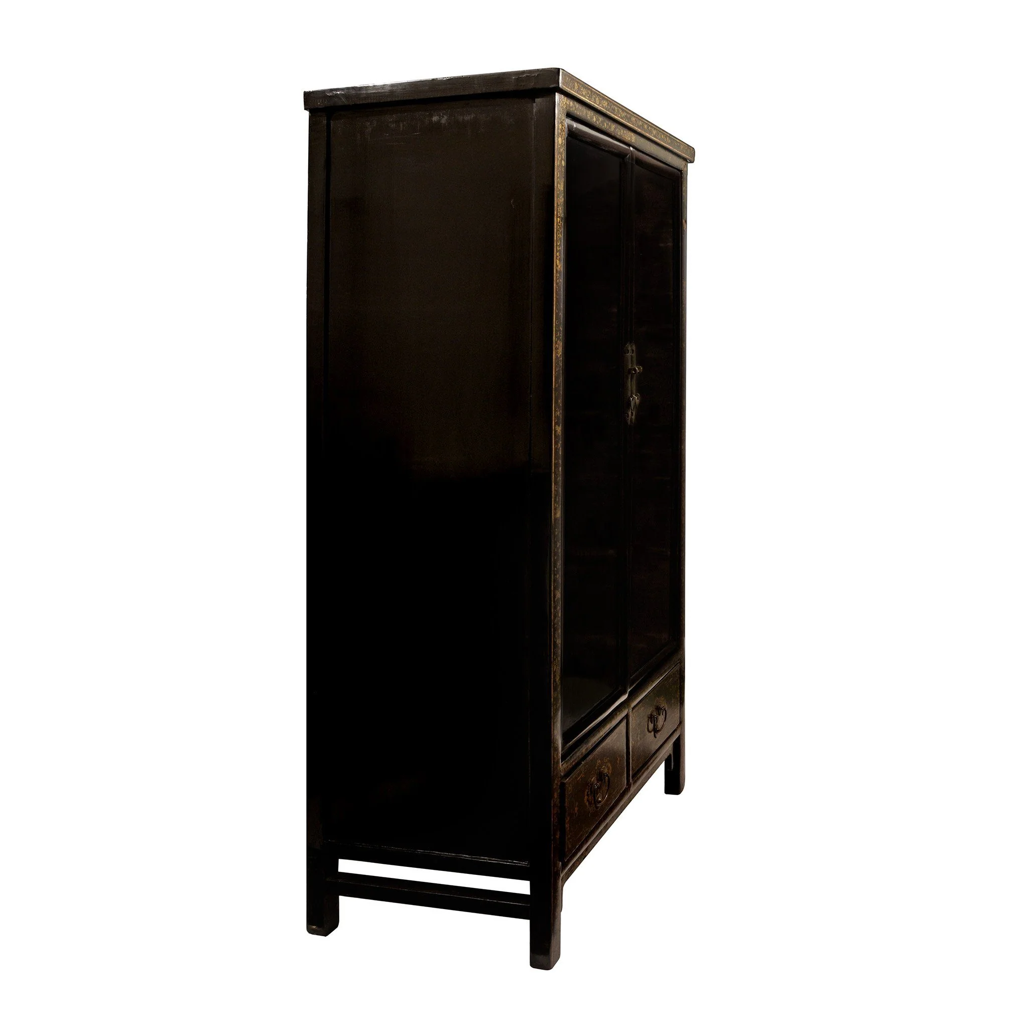 Chinese Export Gilt Black Lacquer Cabinet - Early 19thC - Image 8