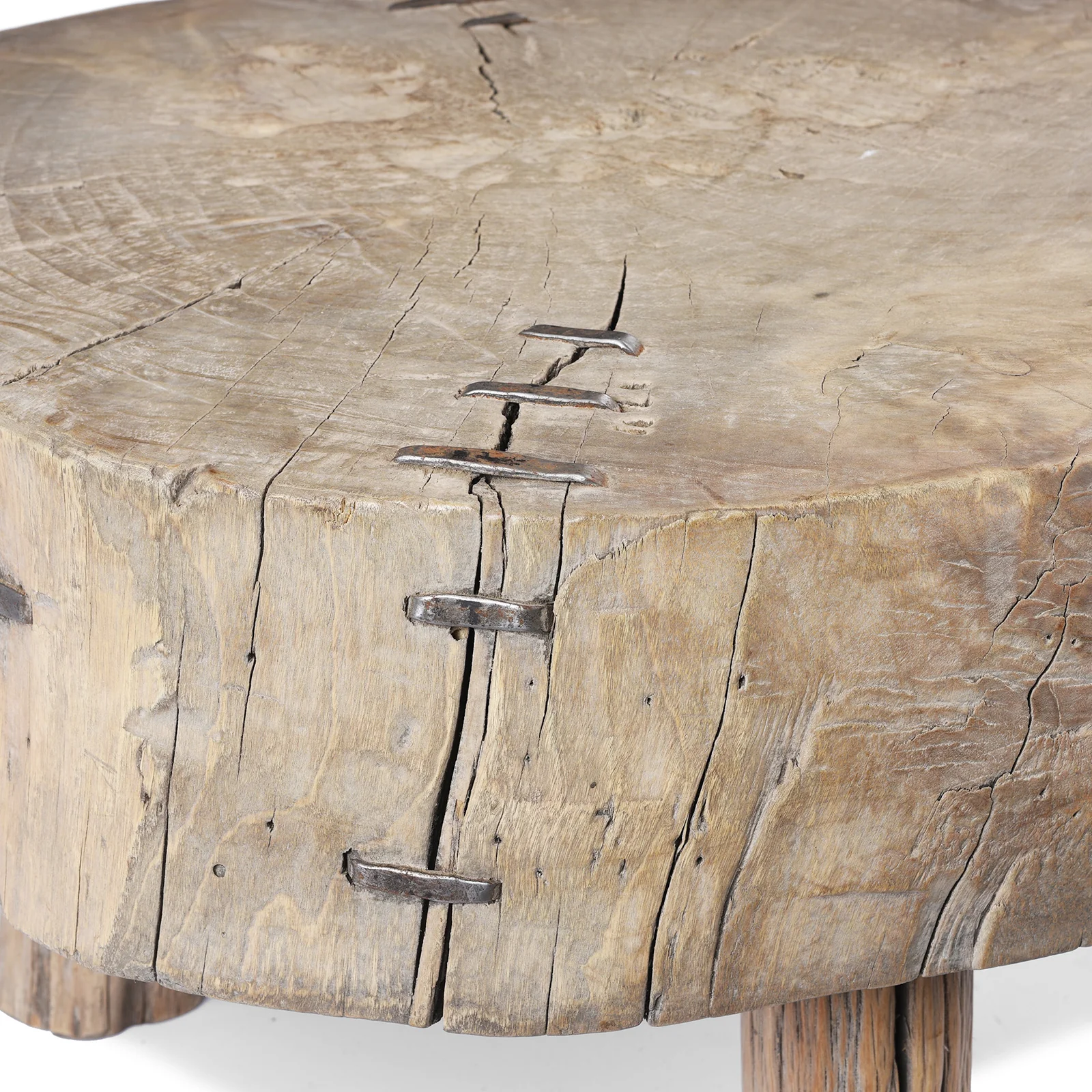 Farmers Chopping Block Coffee Table - Late 19th Century - Image 4
