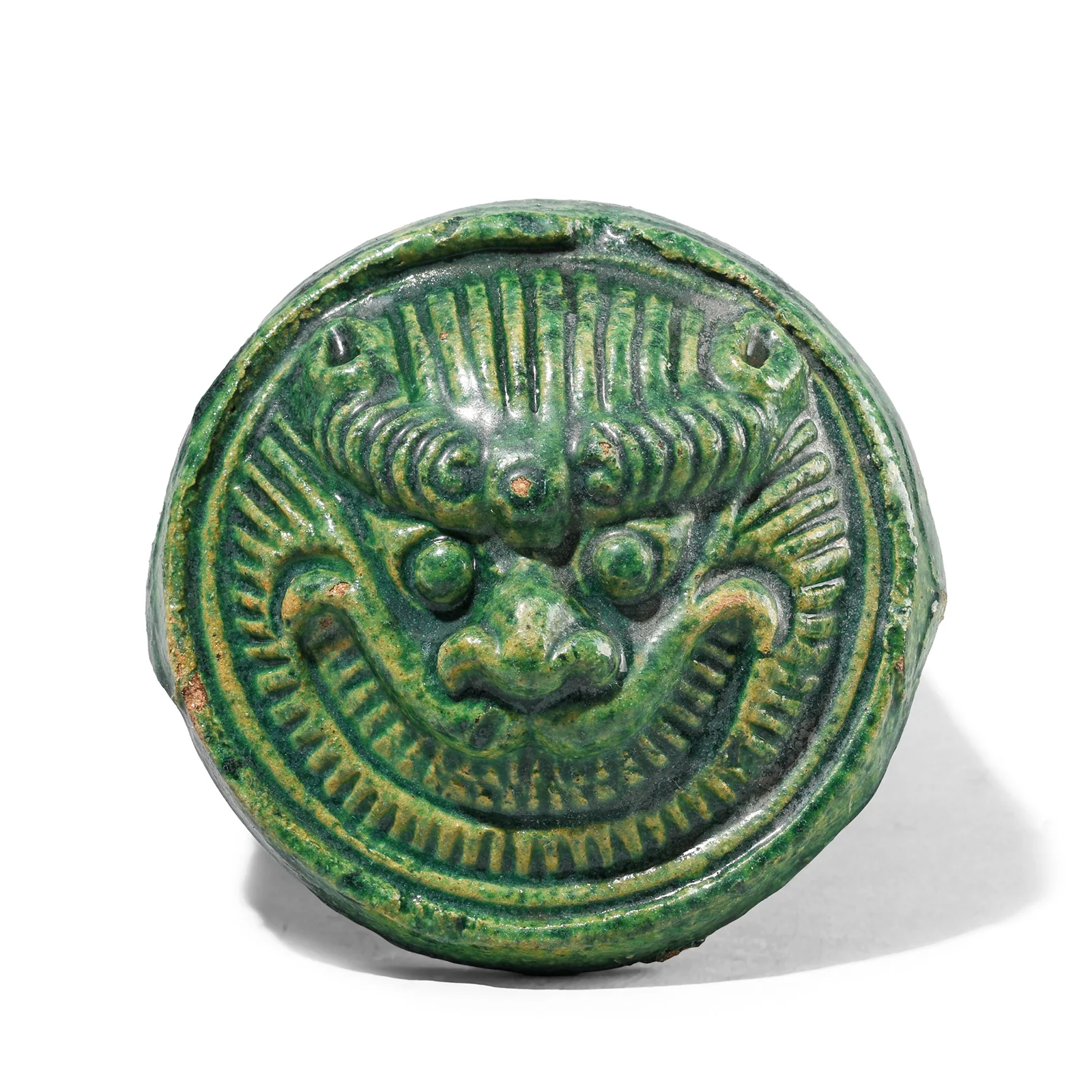 Chinese Green Glazed Roof Tile. - Image 2