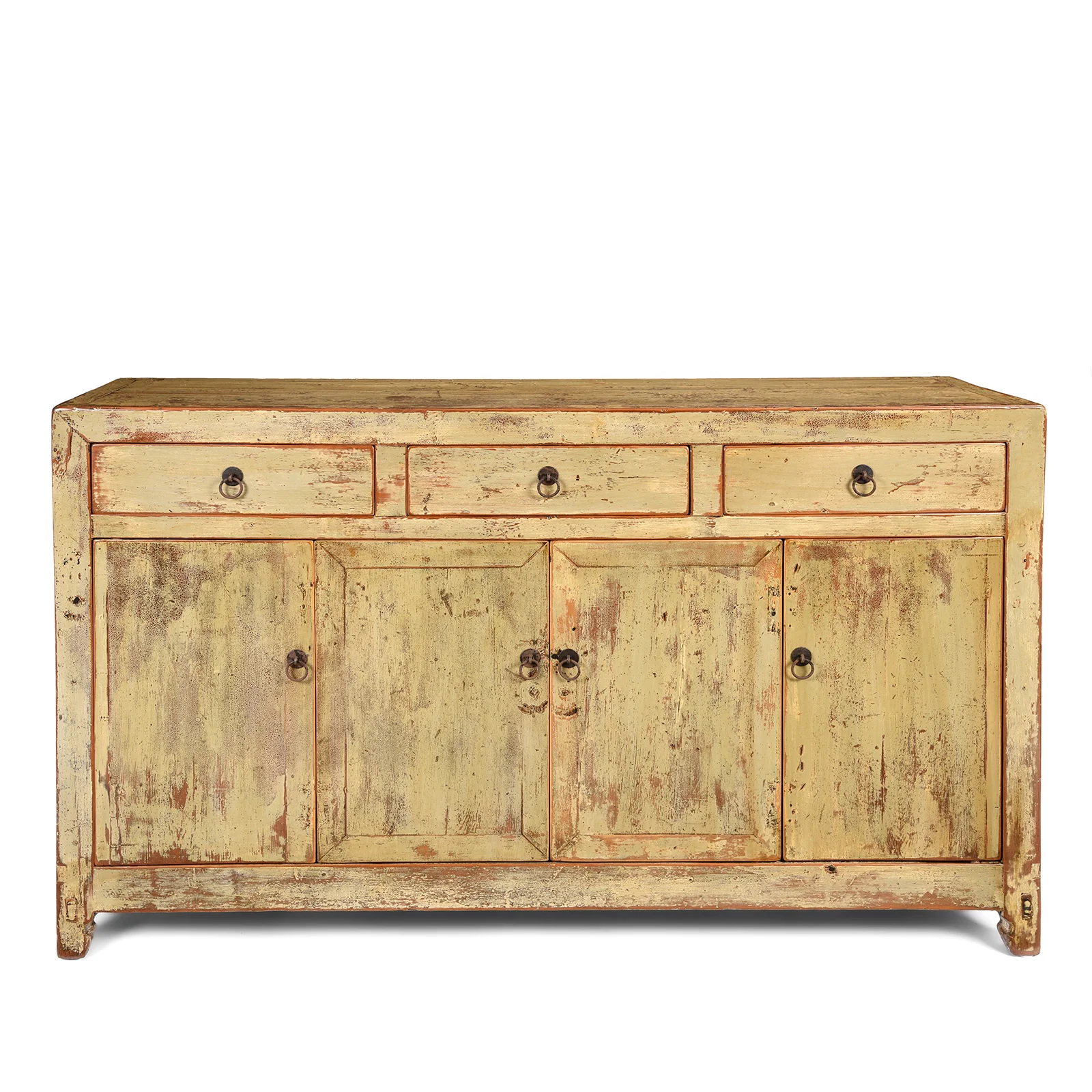 Chinese Grey Lacquer Sideboard Made From Reclaimed Wood