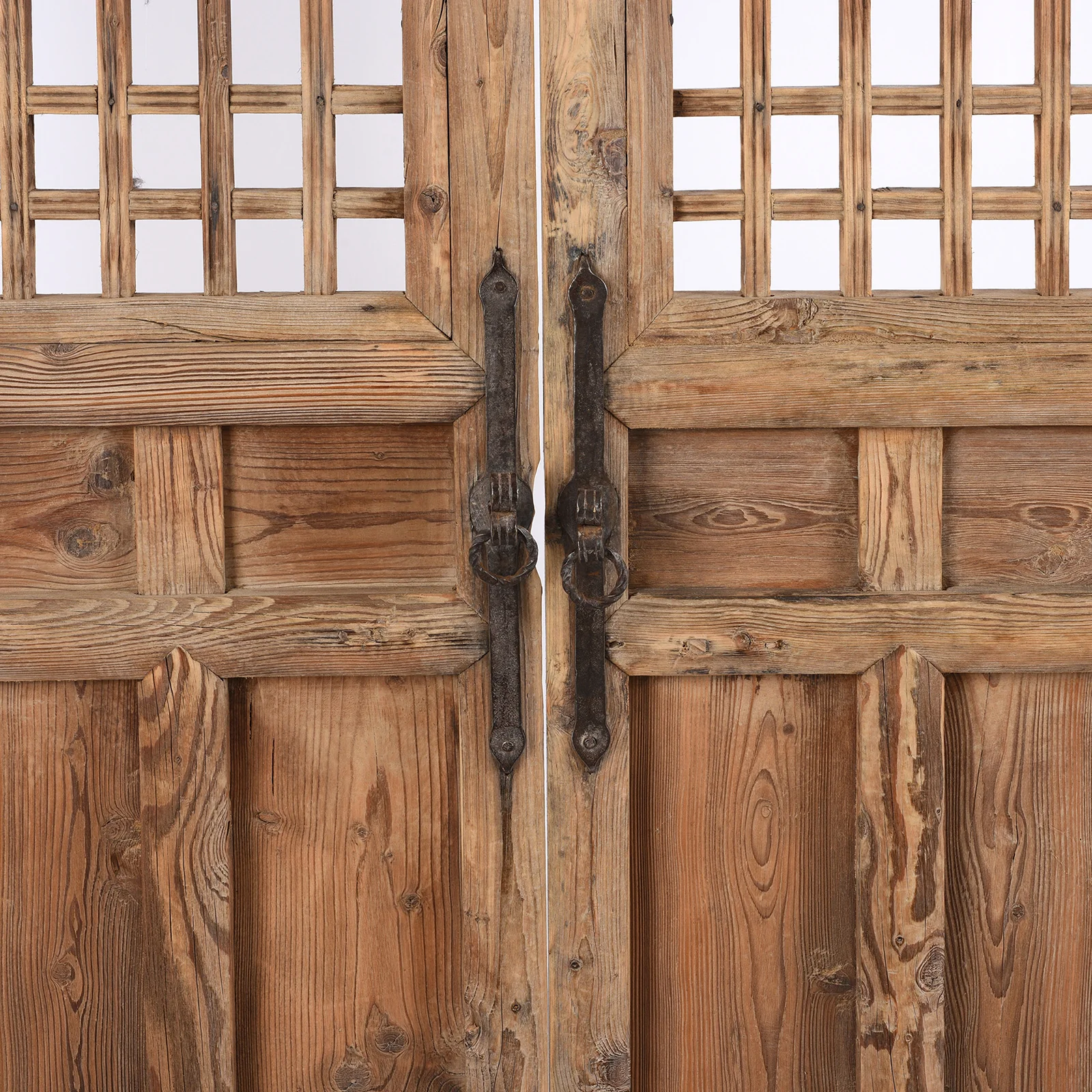 Bleached Chinese Lattice Screen From Shanxi - 19th Century - Image 3