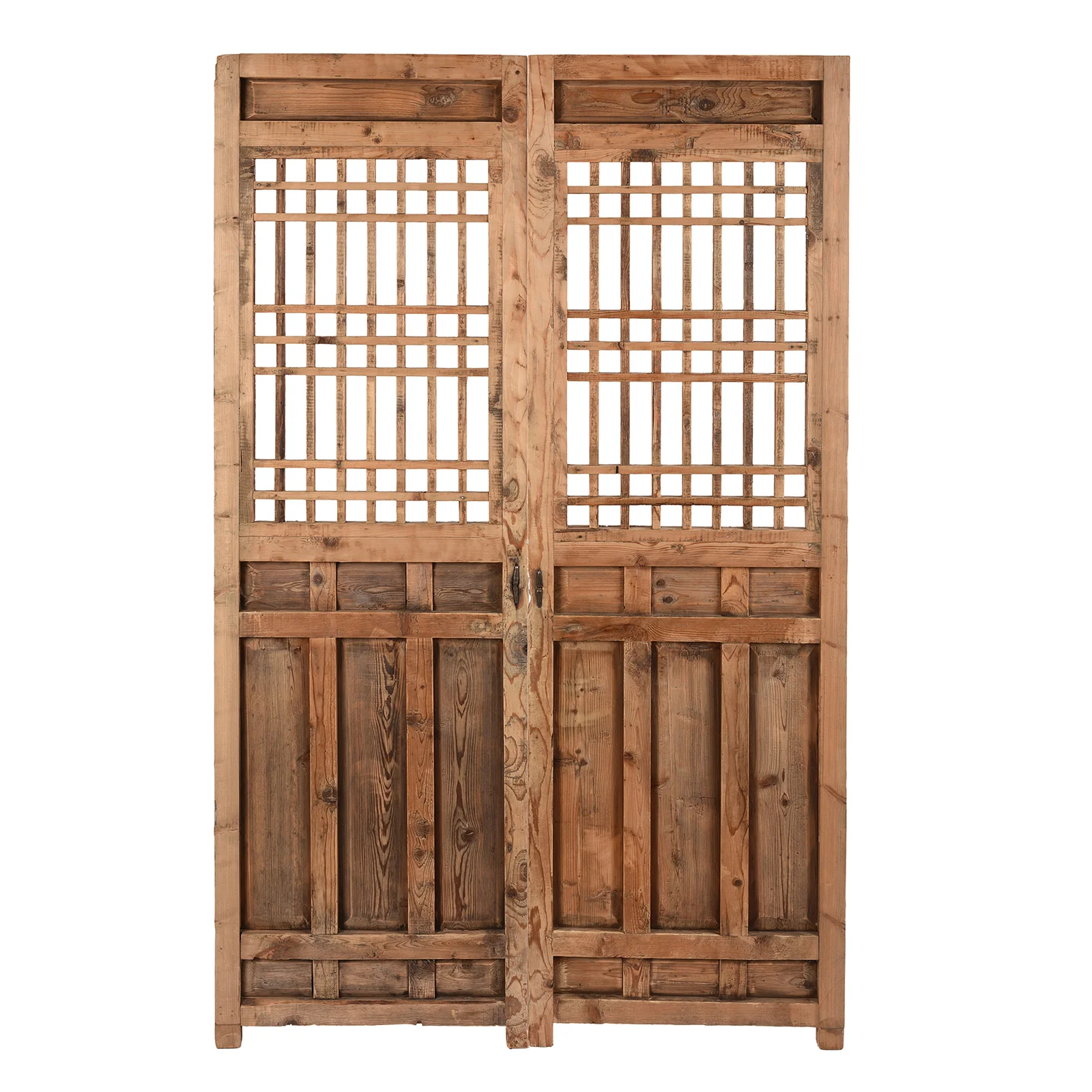 Bleached Chinese Lattice Screen From Shanxi - 19th Century - Image 5