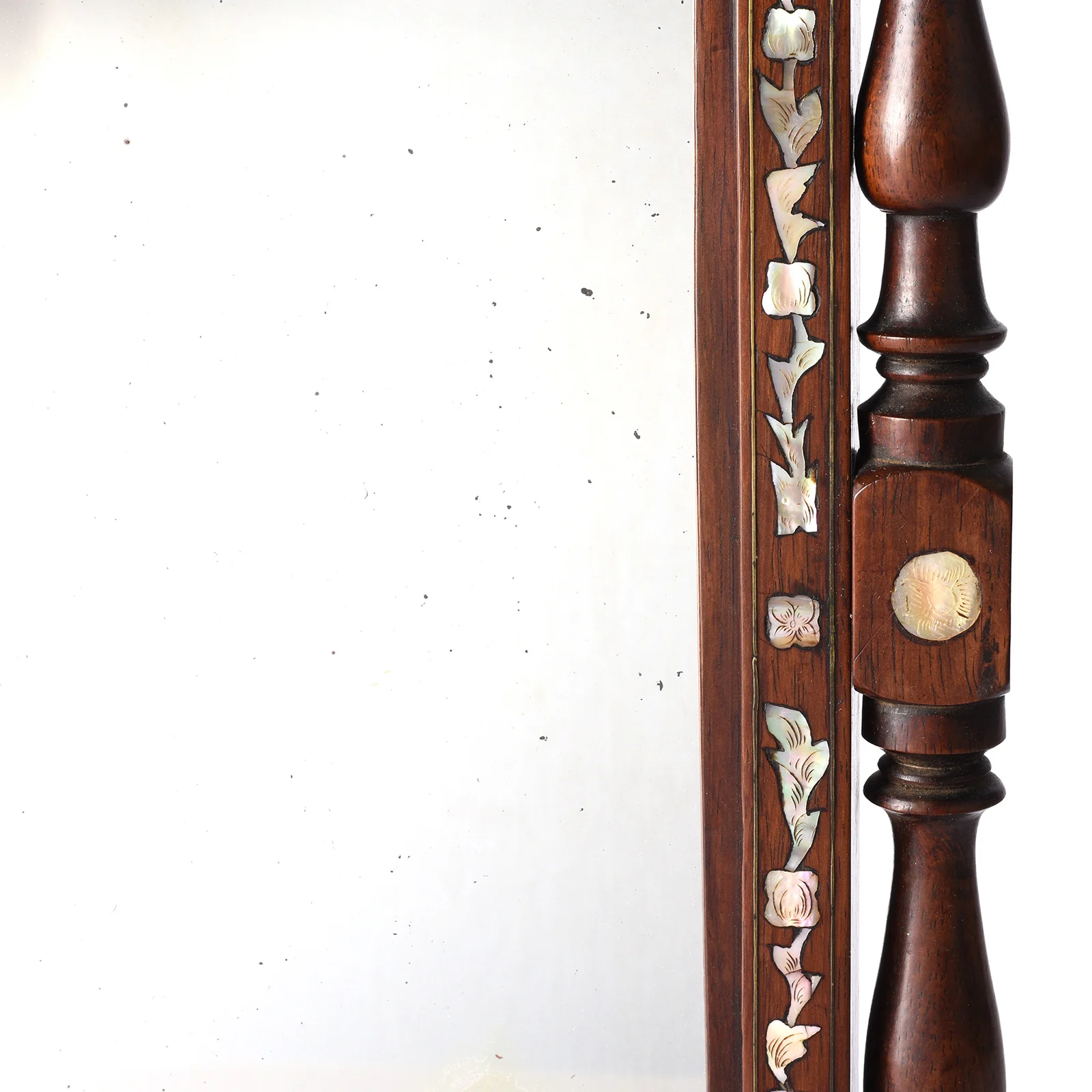 Chinese Mother of Pearl Inlaid Table Mirror - Ca 1890 - Image 7