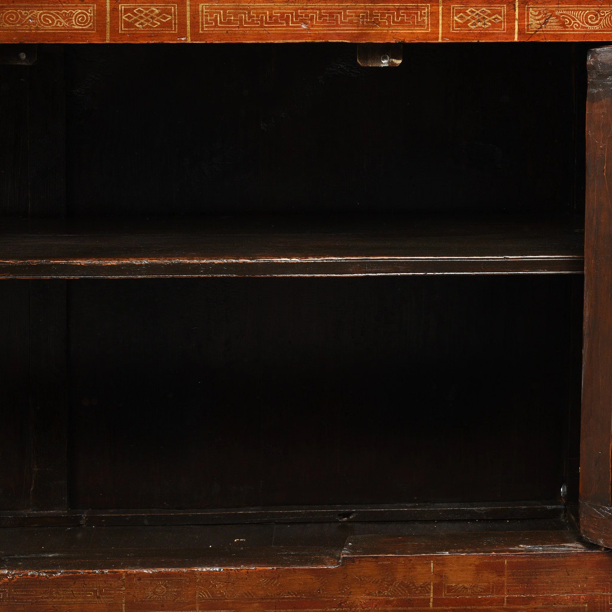Orange Lacquer Sideboard From Dongbei - Ca 1920 - Image 7