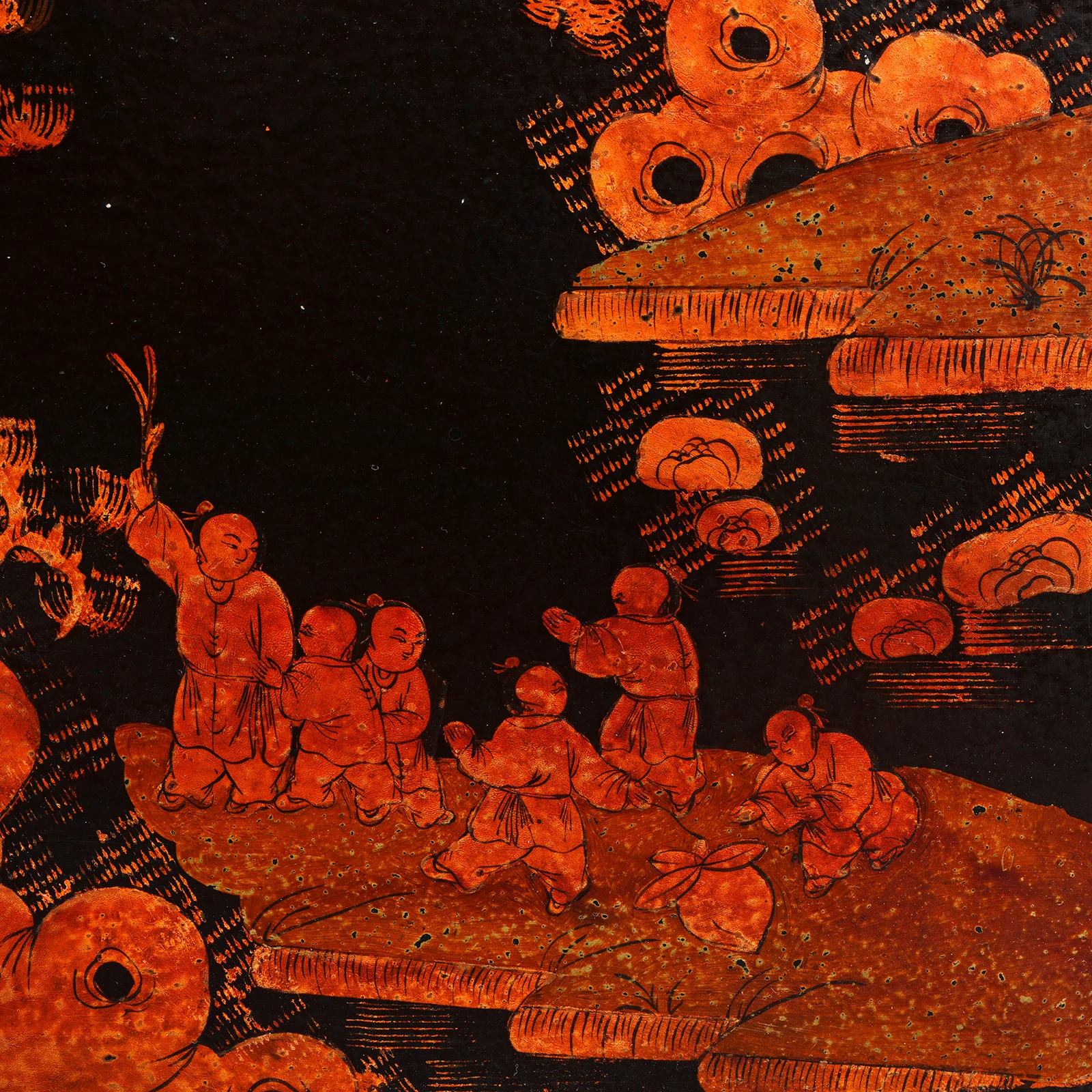 Chinese Painted Lacquer Box - Ca 1930 - Image 11