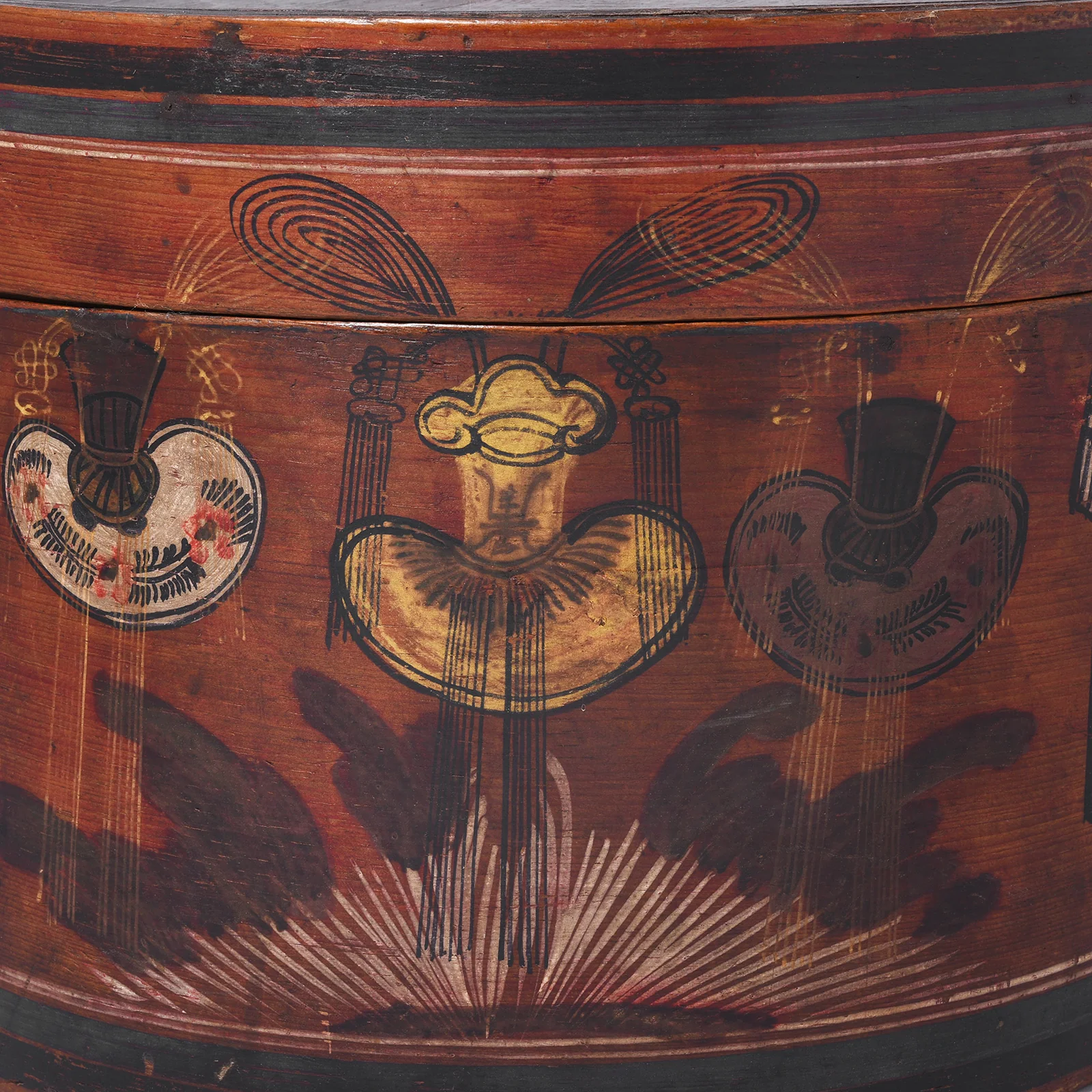 Painted Hat Box From Shanxi Province - 19th Century - Image 2