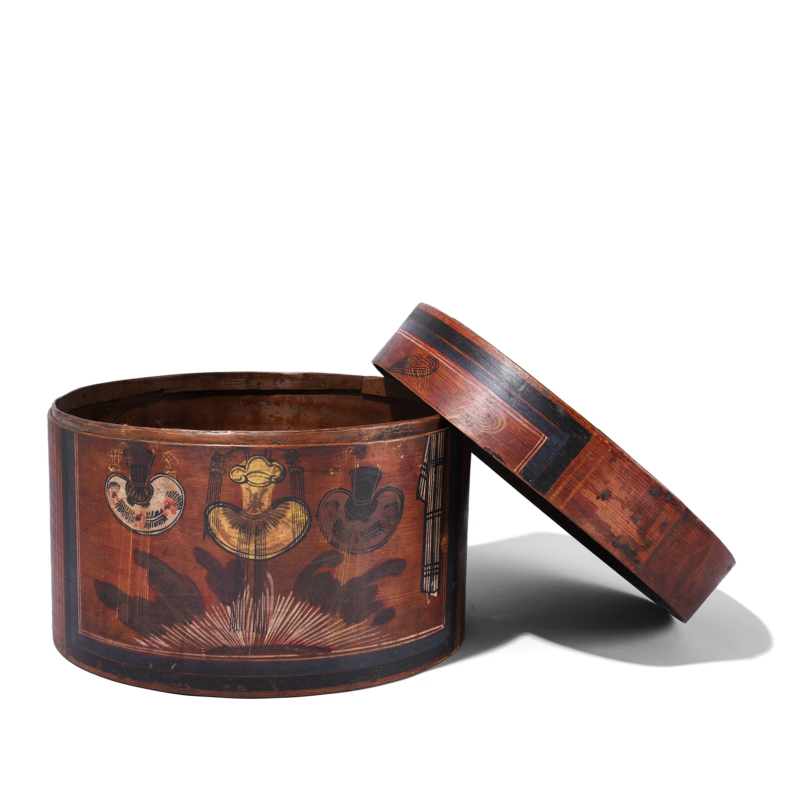 Painted Hat Box From Shanxi Province - 19th Century - Image 3