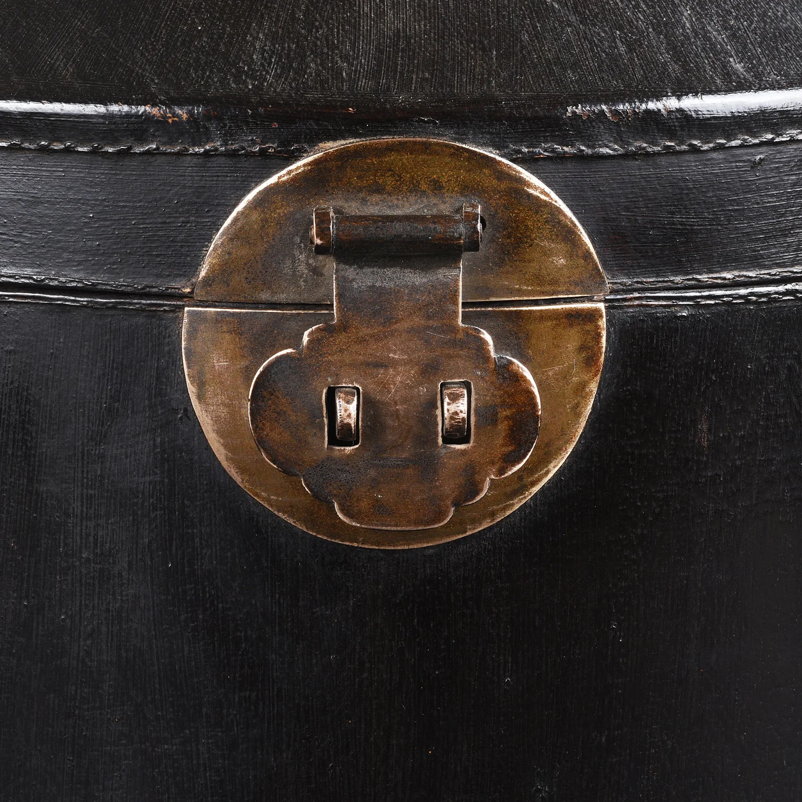 Pointed Leather Hat Box From Shanghai - 19th Century - Image 6