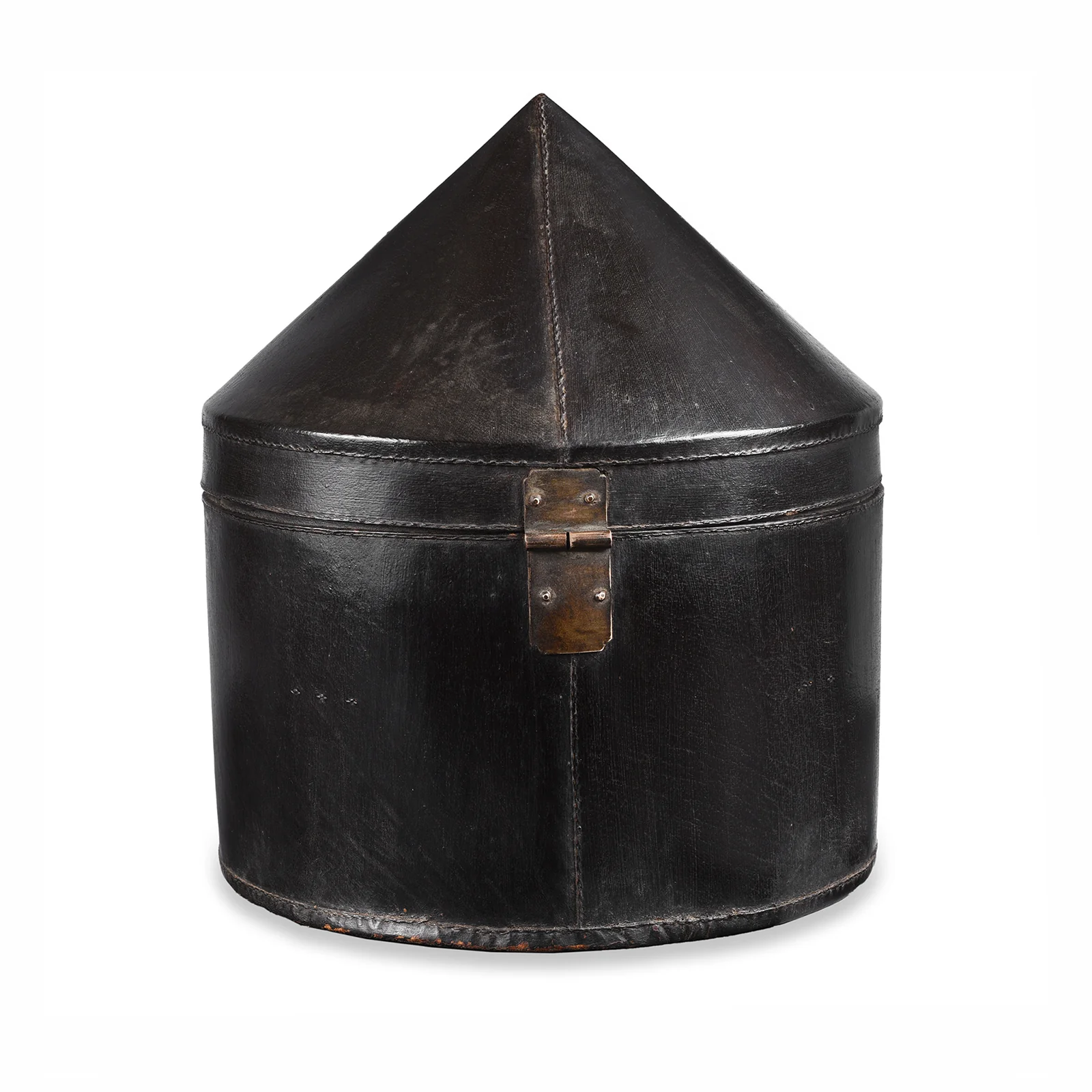 Pointed Leather Hat Box From Shanghai - 19th Century - Image 7