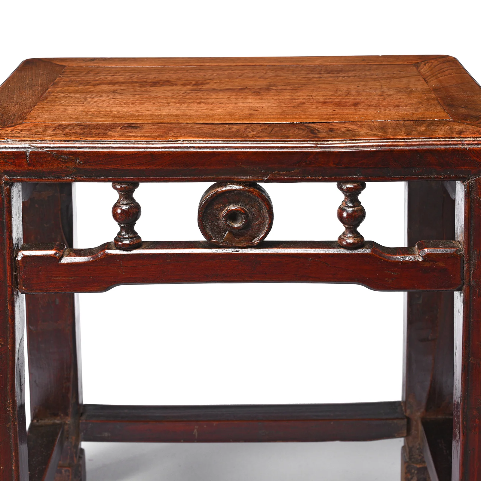 Chinese Red Elm Side Table From Jiangsu Province - 19thC - Image 4