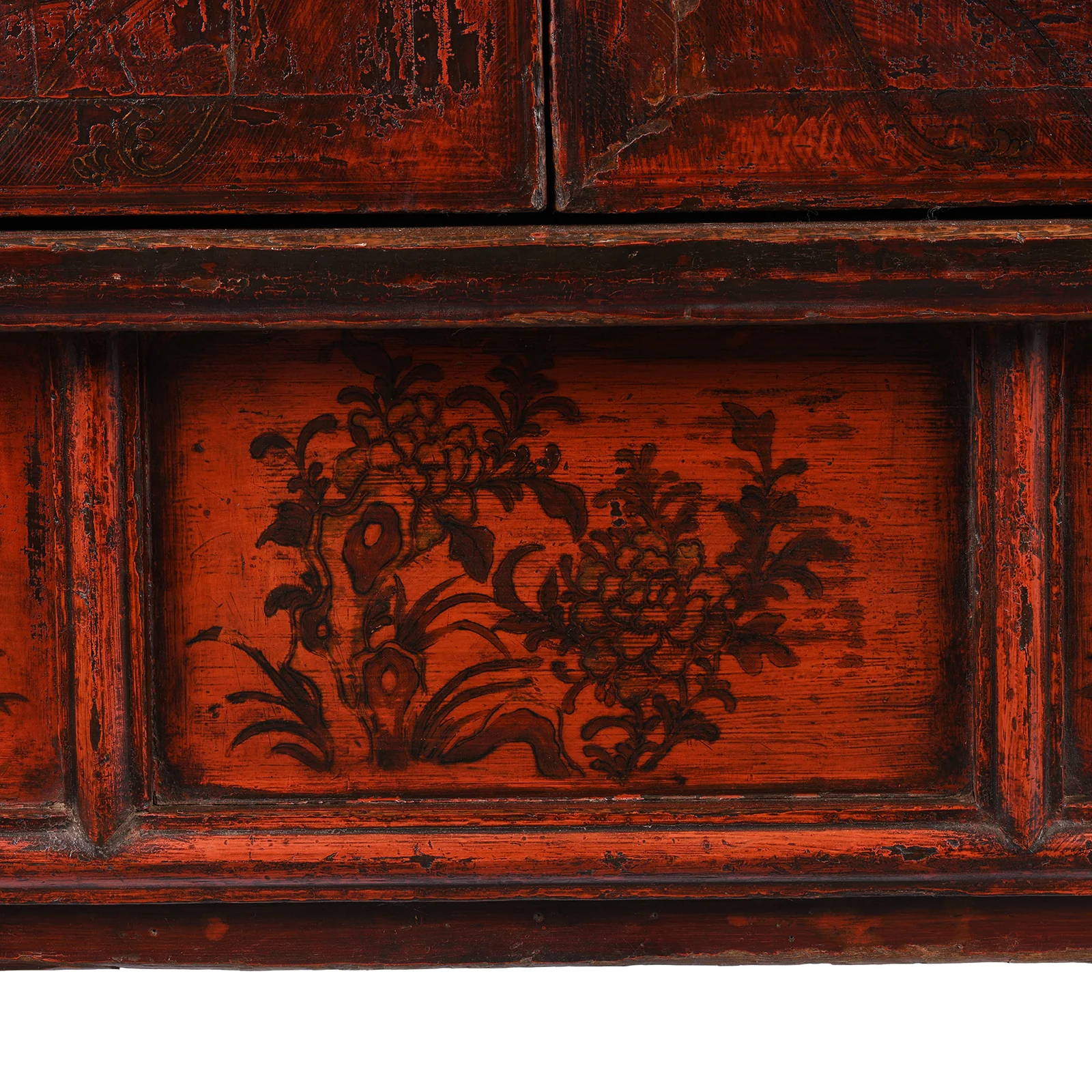 Red Lacquer Chilong Dragon Wedding Cabinet -19th Century - Image 9