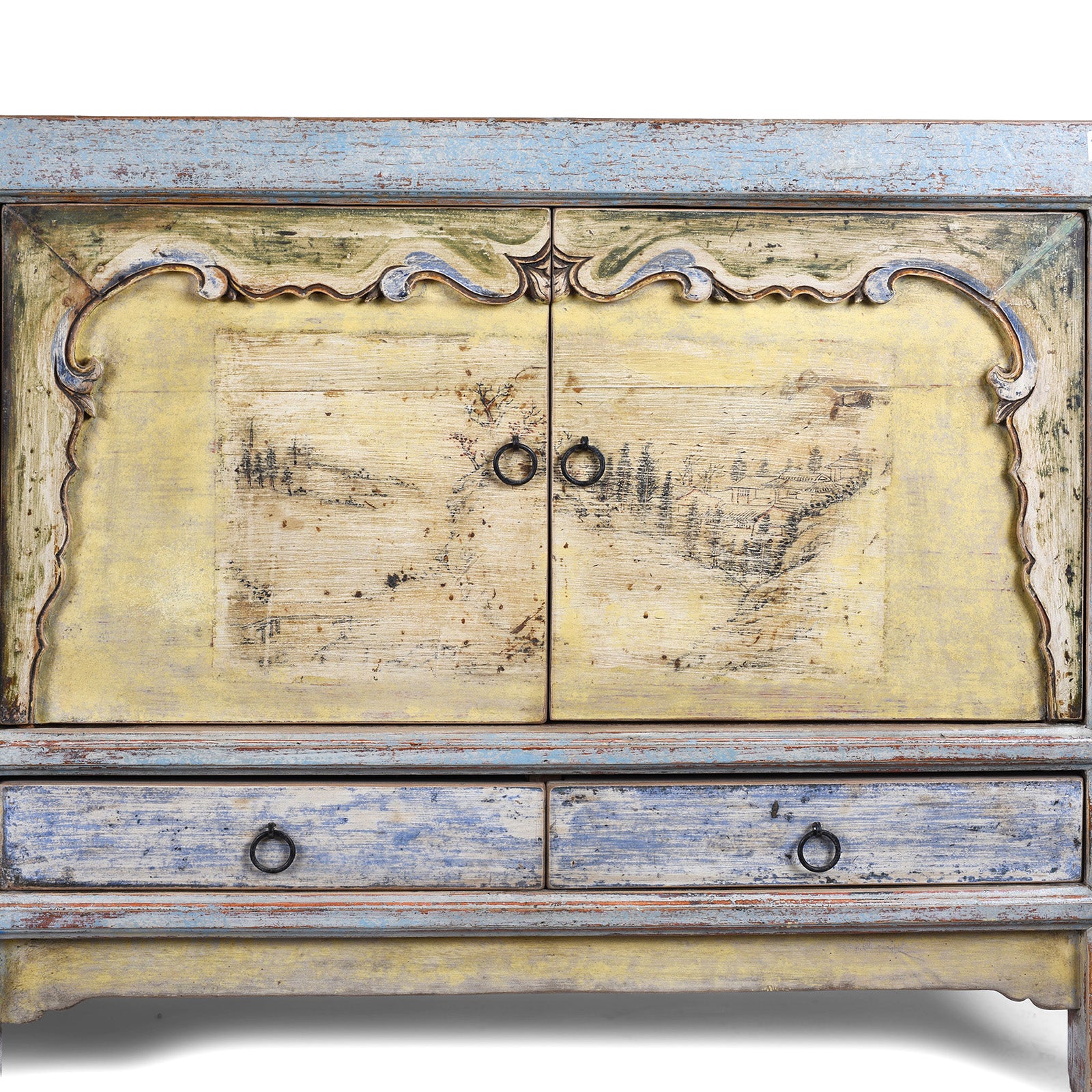 Painted Sideboard From Qinghai - Early 20th Century - Image 6