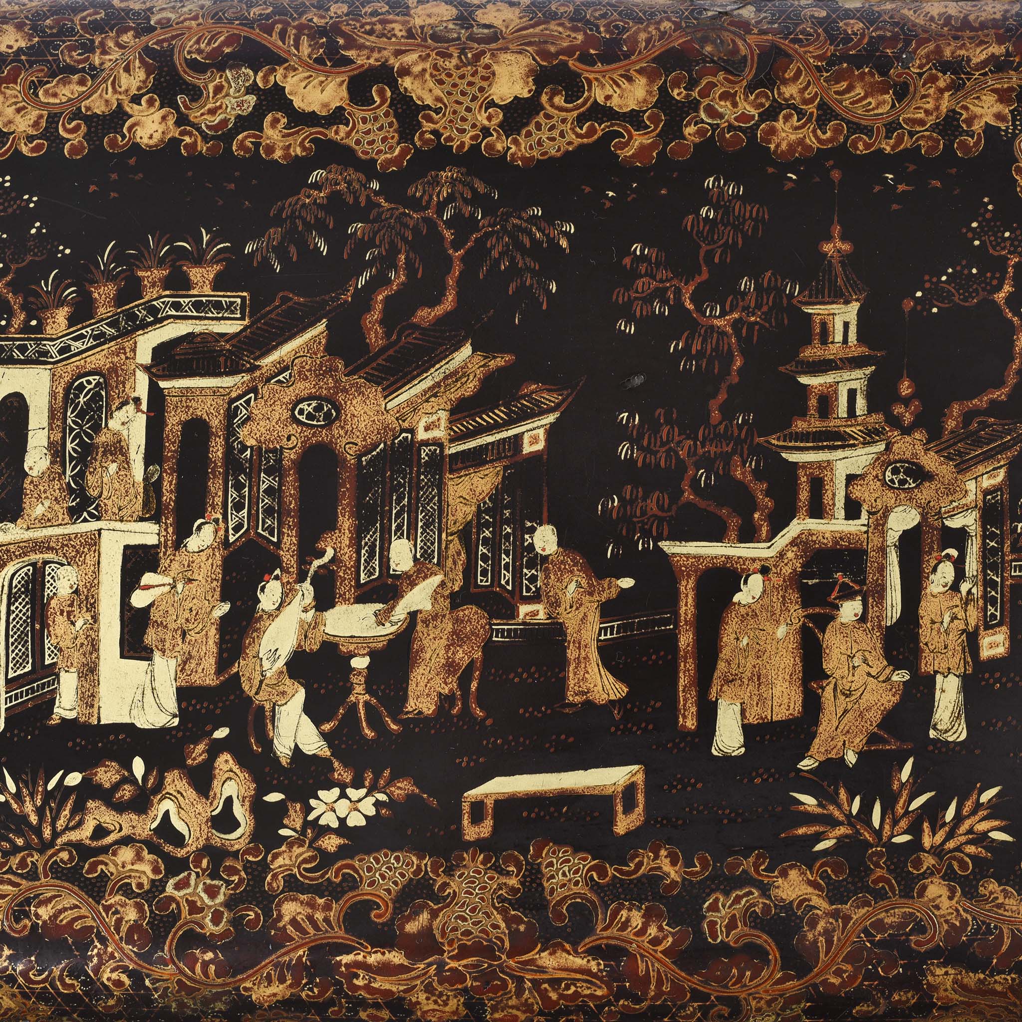 Chinese Export Lacquer Sewing Box - Qing Dynasty Early 19thC - Image 11