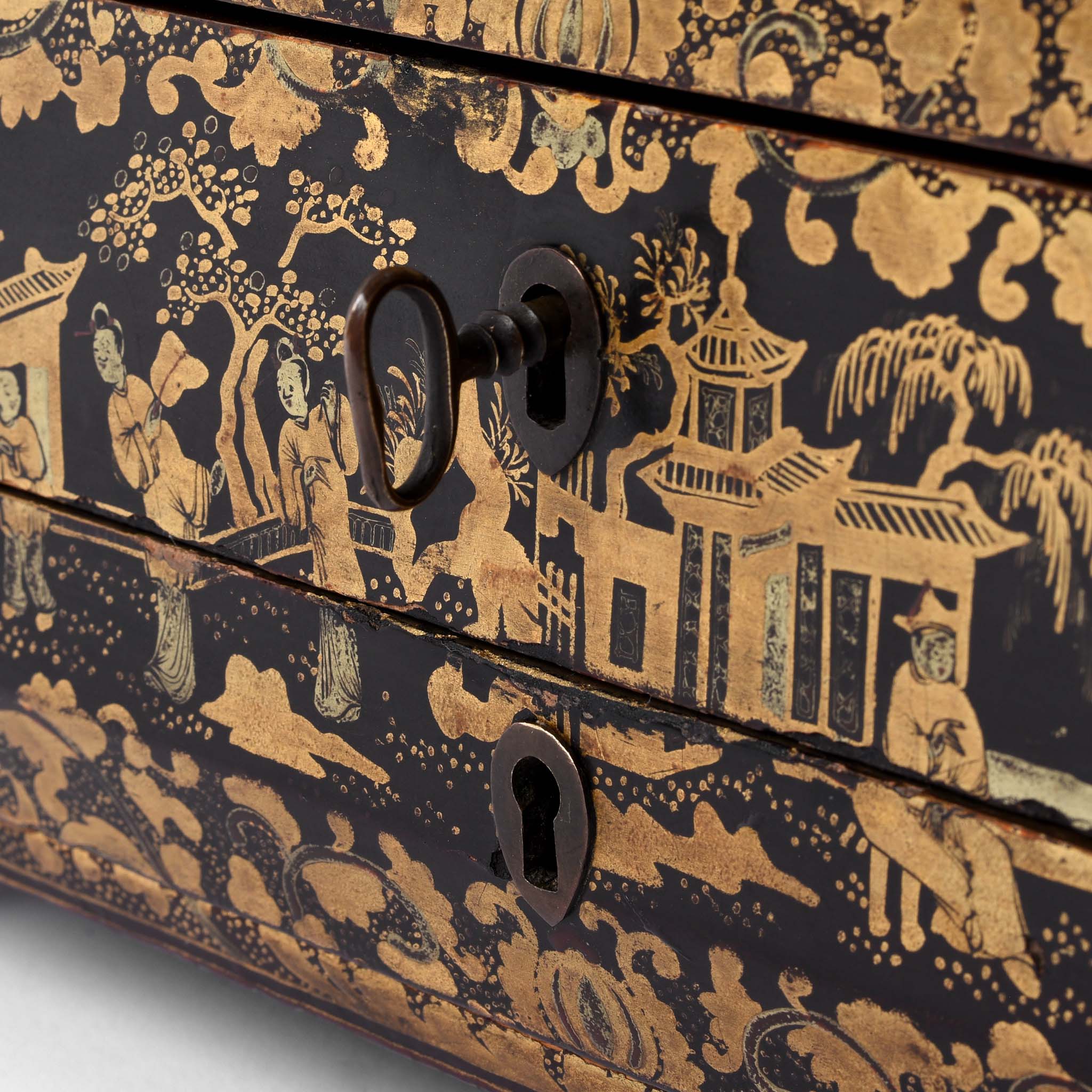 Chinese Export Lacquer Sewing Box - Qing Dynasty Early 19thC - Image 12