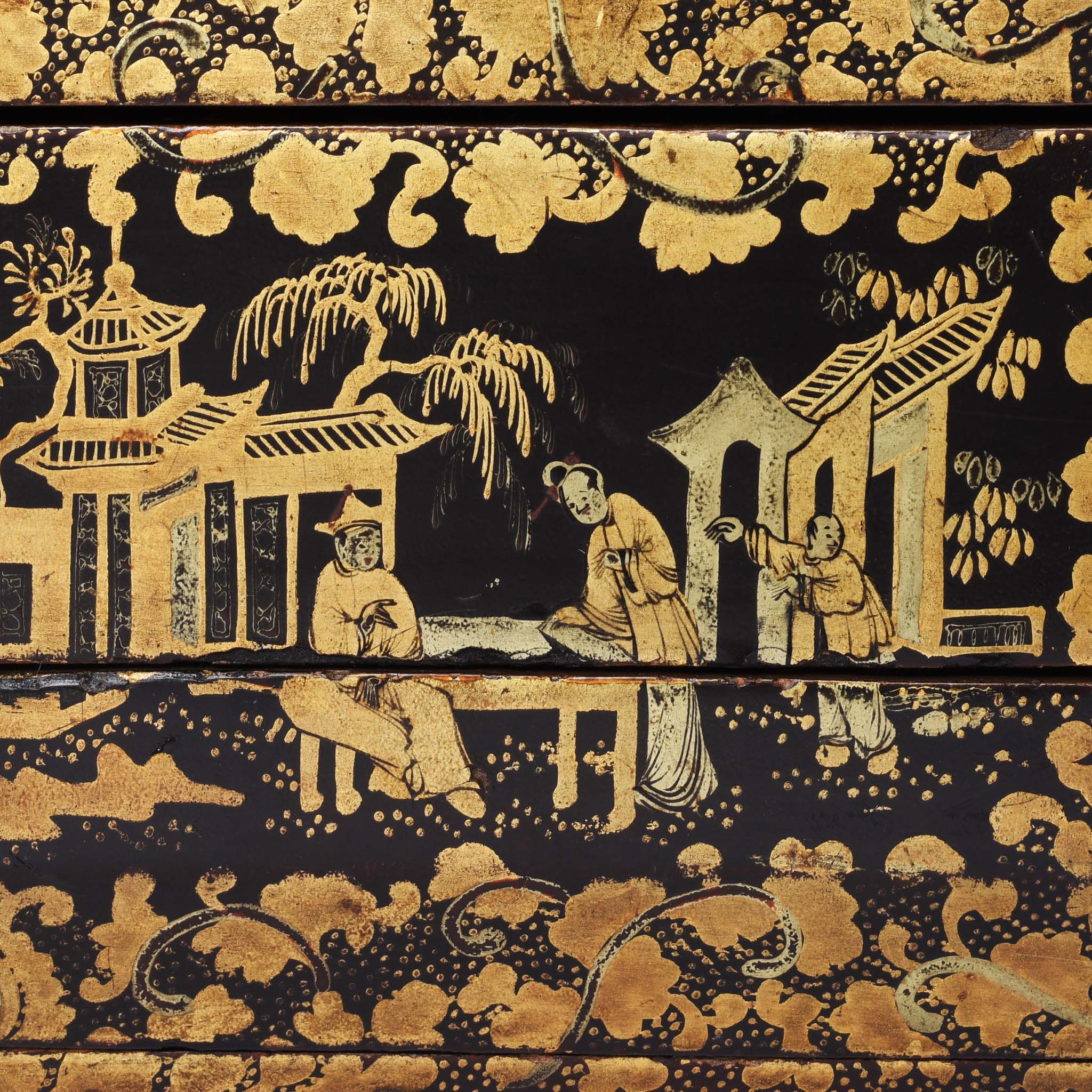 Chinese Export Lacquer Sewing Box - Qing Dynasty Early 19thC - Image 13