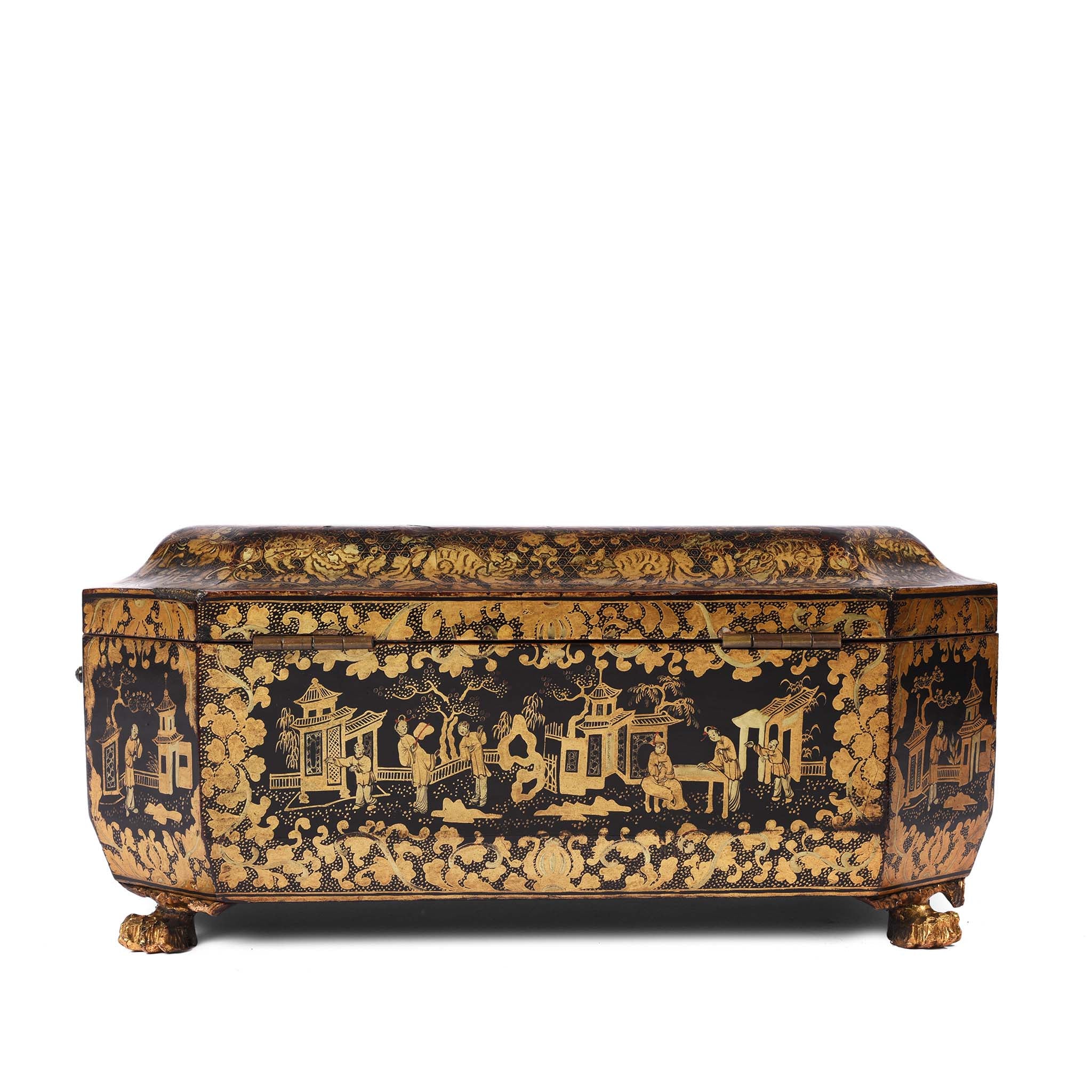 Chinese Export Lacquer Sewing Box - Qing Dynasty Early 19thC - Image 14