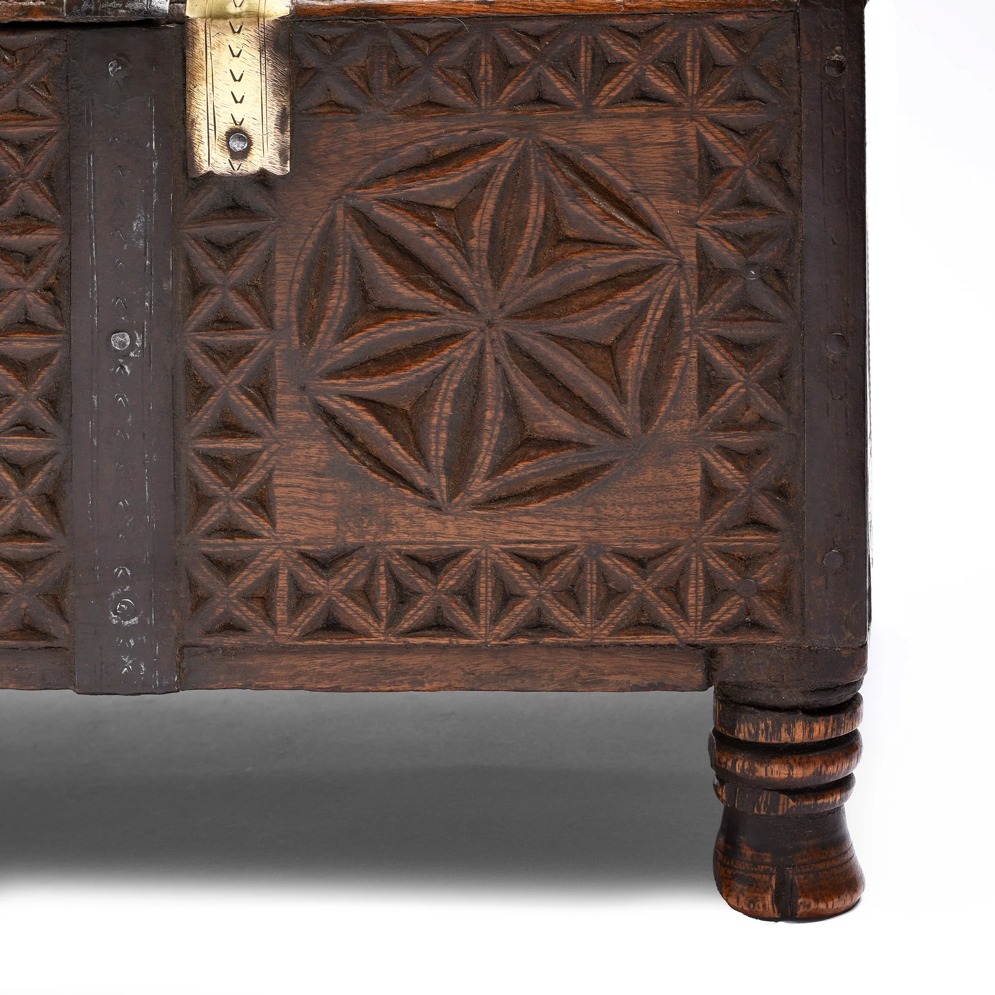 Chip Carved Dowry Hut Box From Rajasthan - 19thC - Image 8