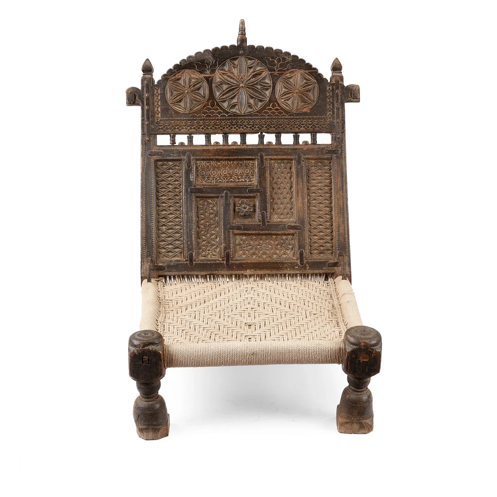 Indian Pidha Dowry Chair From Shekhawati - 19th Century - Image 3